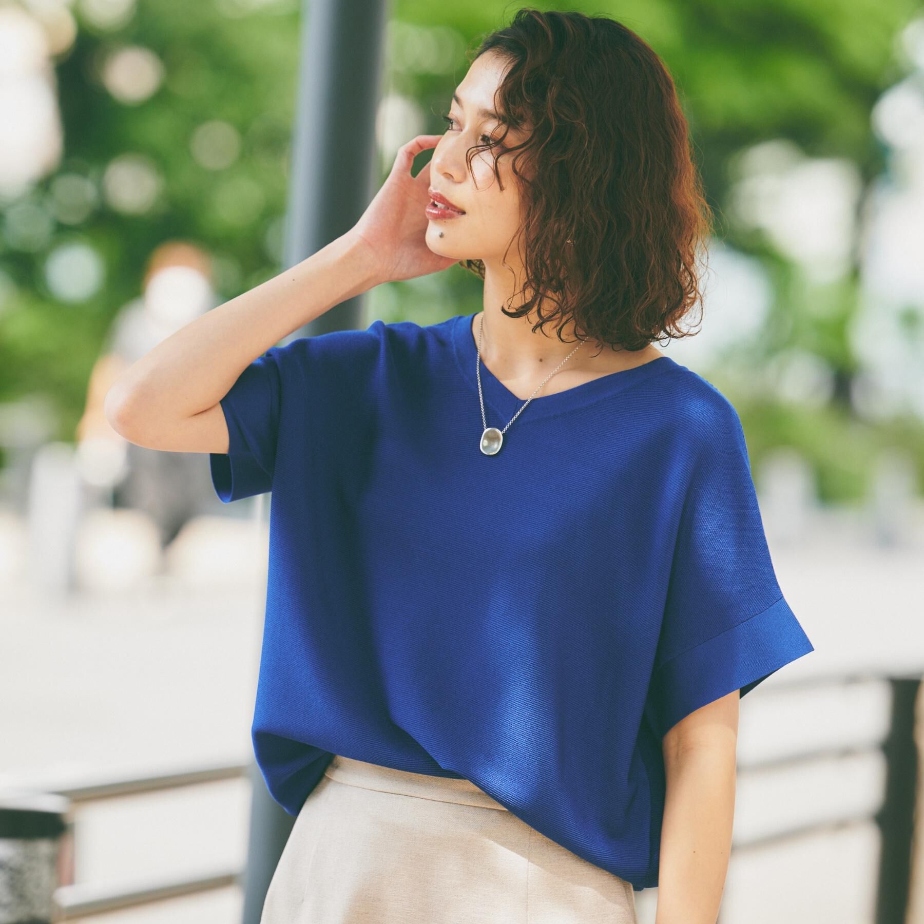 UNTITLED「【12色展開/体型カバー/2way】バウンドスリーブニット」|ニット・セーター|