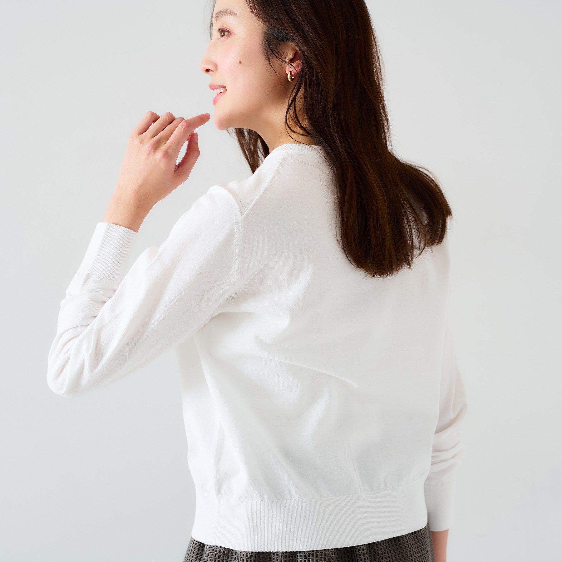 UNTITLED「【11色展開/コットン100/アンサンブル可能】クルーカーディガン」|カーディガン|