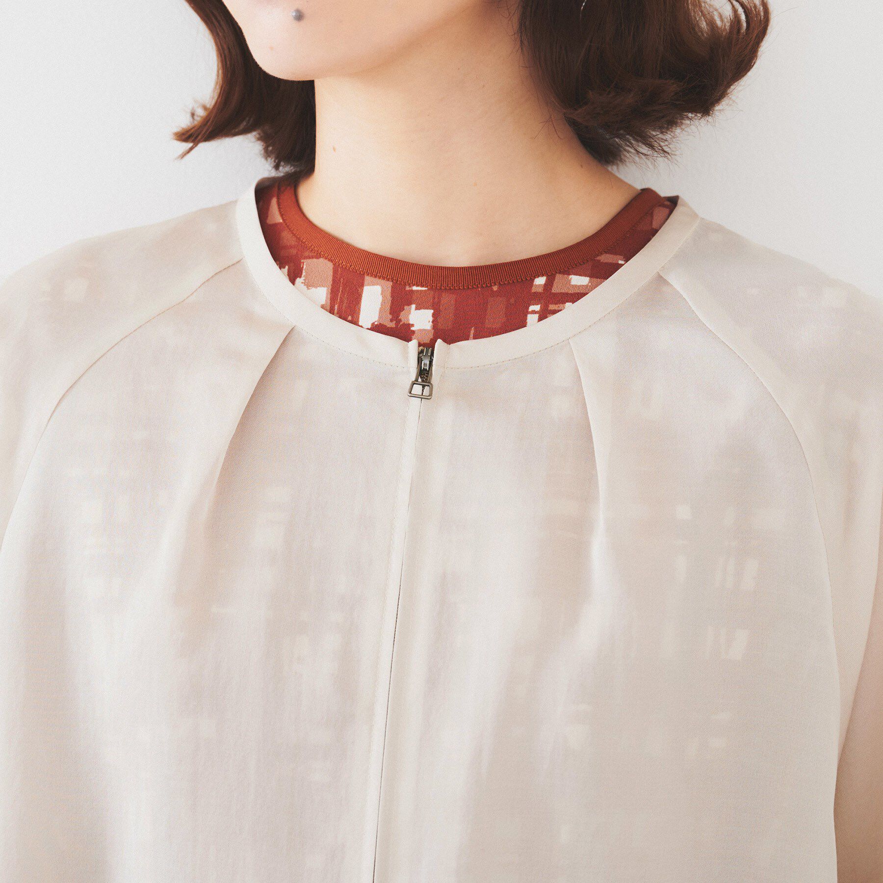 UNTITLED「【トレンド/洗える/軽い】シアーブルゾン」|ブルゾン・スタジャン|