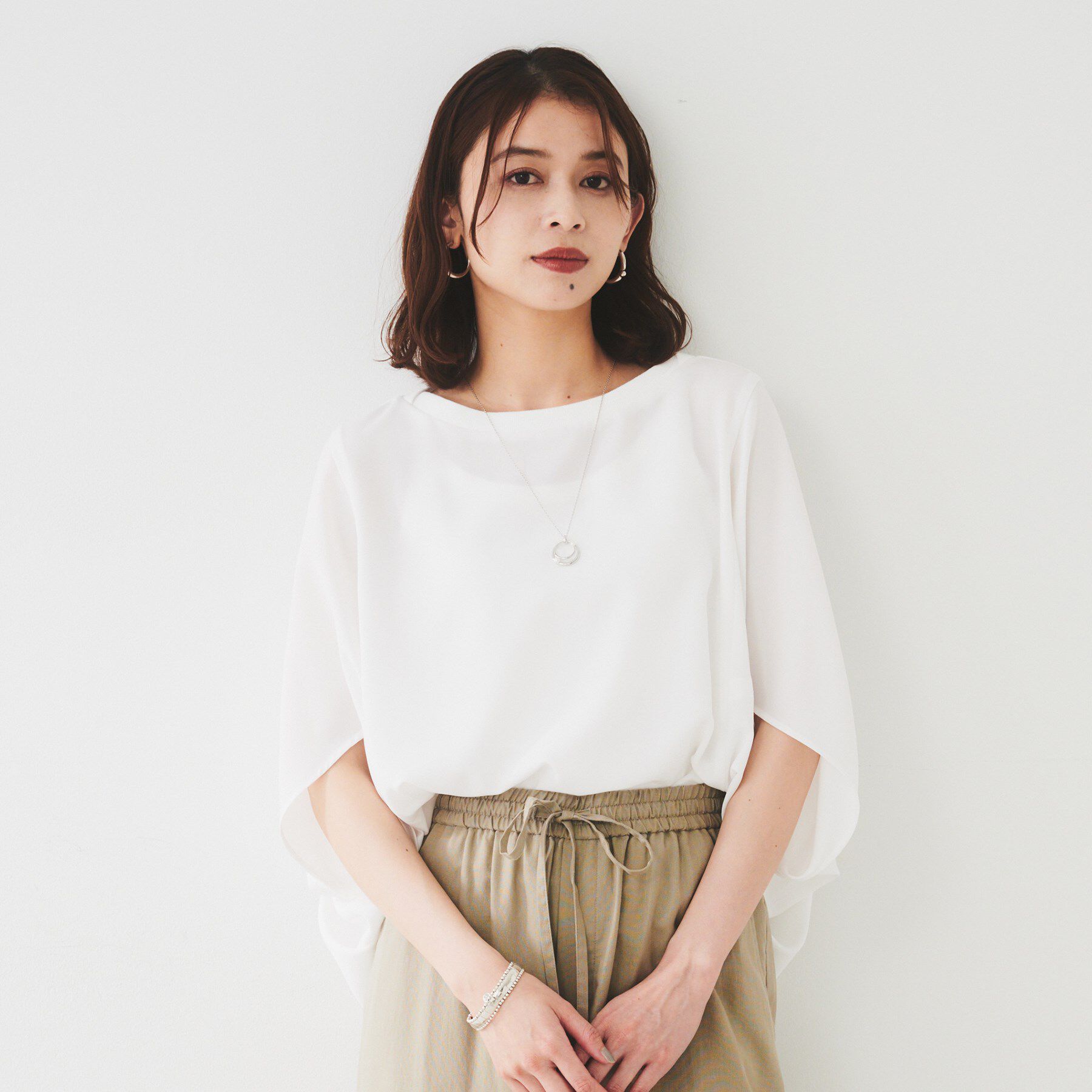 UNTITLED「【UVカット/接触冷感/吸水速乾/ストレッチ性】ドルマンプルオーバー」|Tシャツ・カットソー|