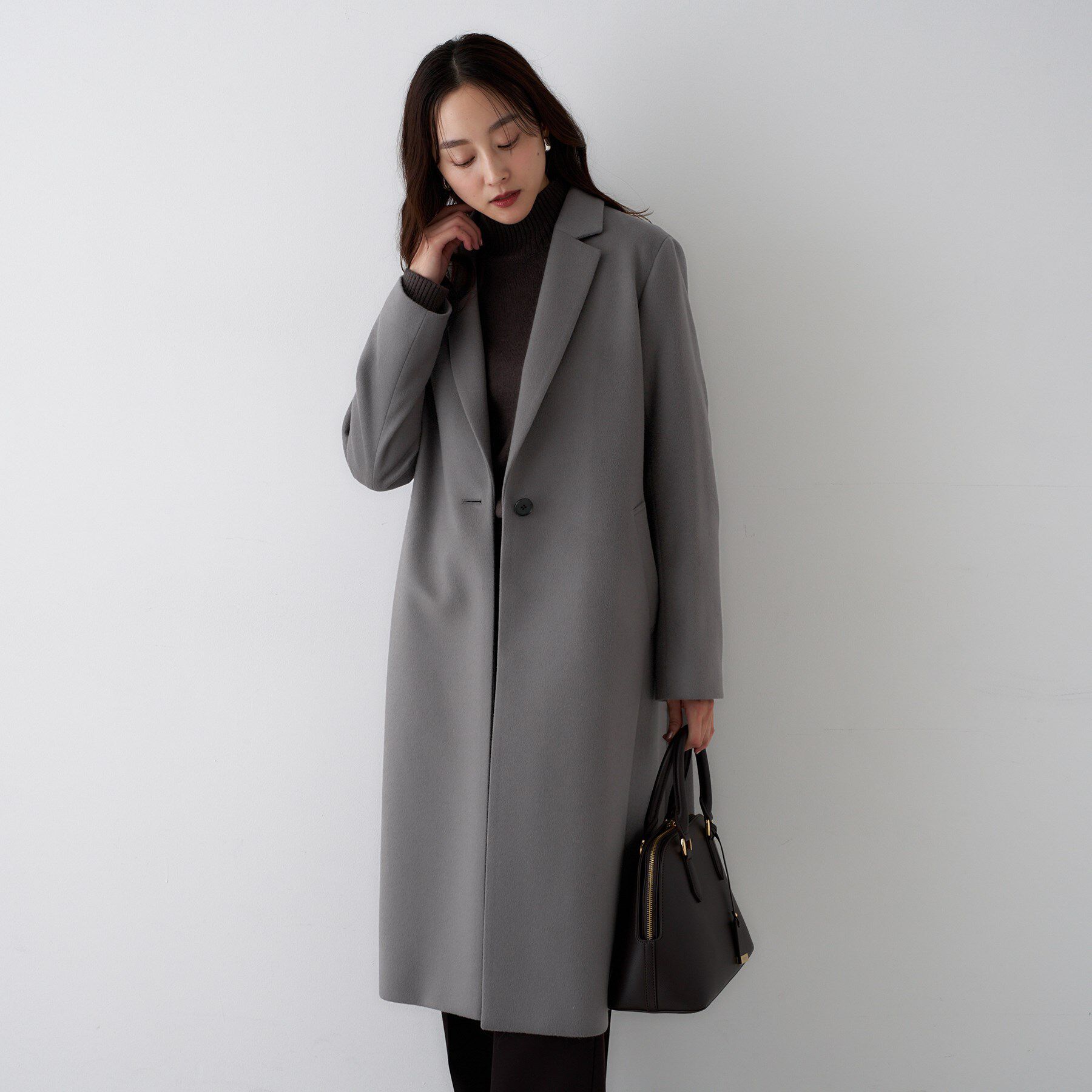 UNTITLED「【スタイリッシュ／オンオフ兼用】ウールチェスターコート」|チェスターコート|