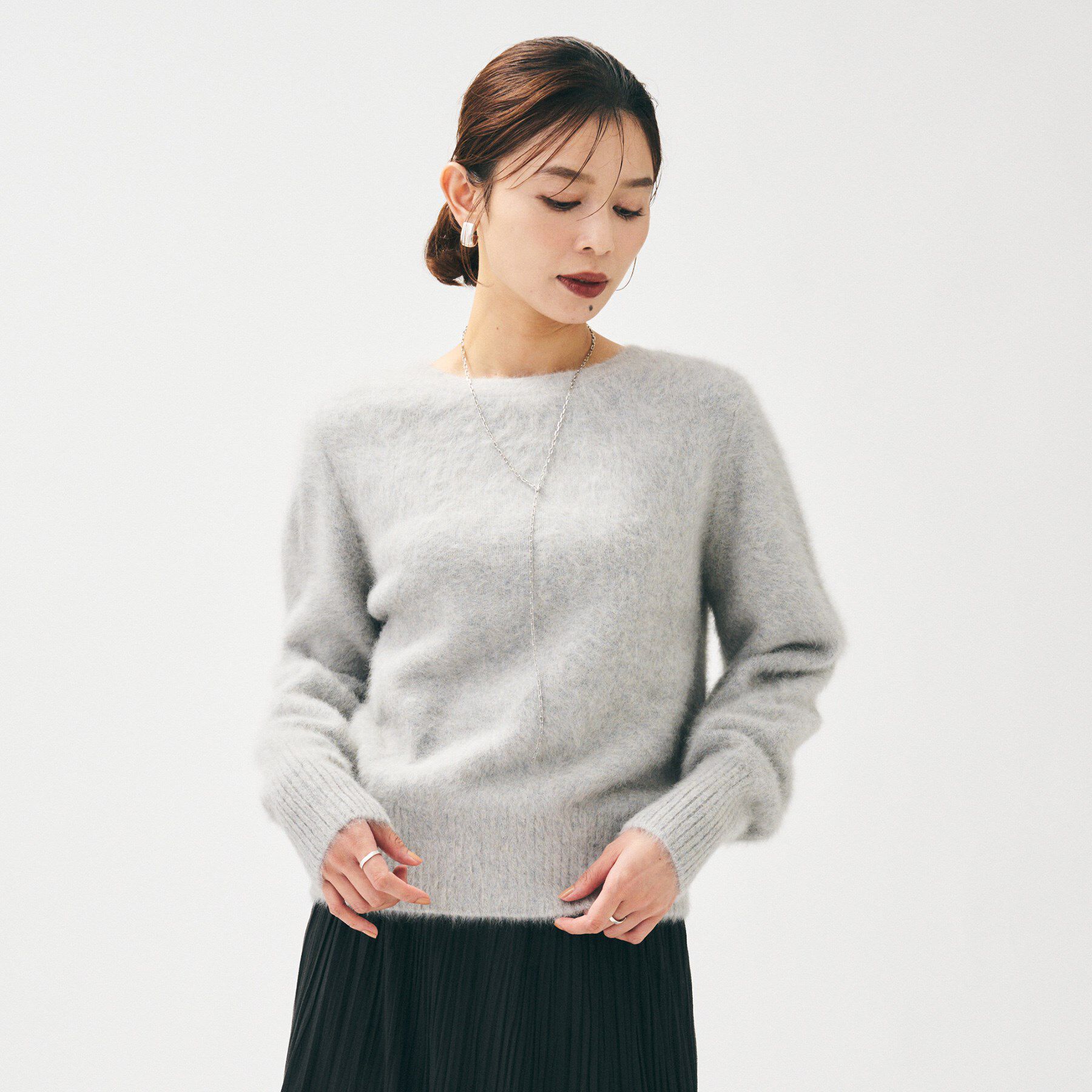 UNTITLED「【ふわふわニット/前後2WAY】フォックスカシミヤカーディガン」|カーディガン|