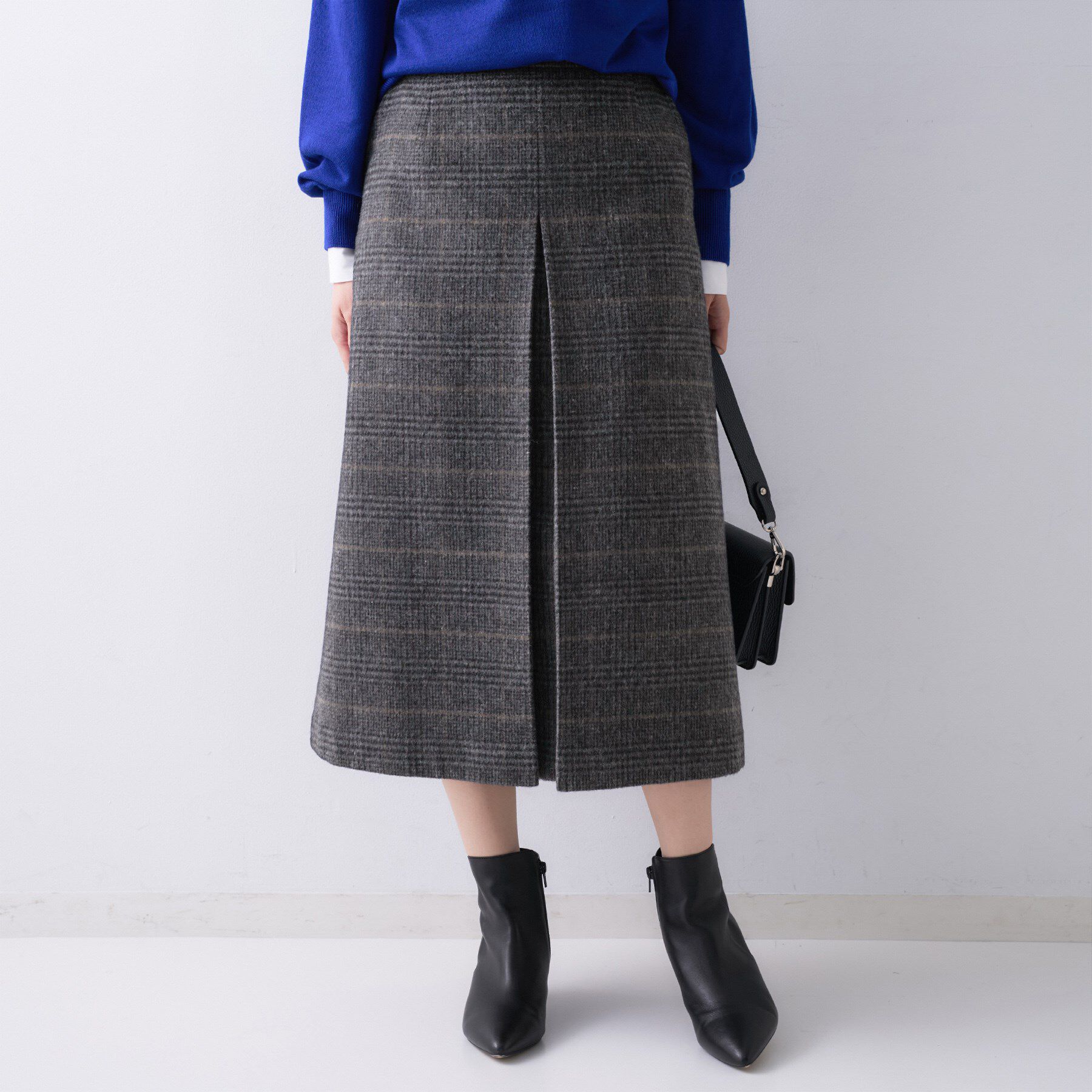 UNTITLED「【ふんわり/タイト見え】グレンチェックスカート」|スカート|