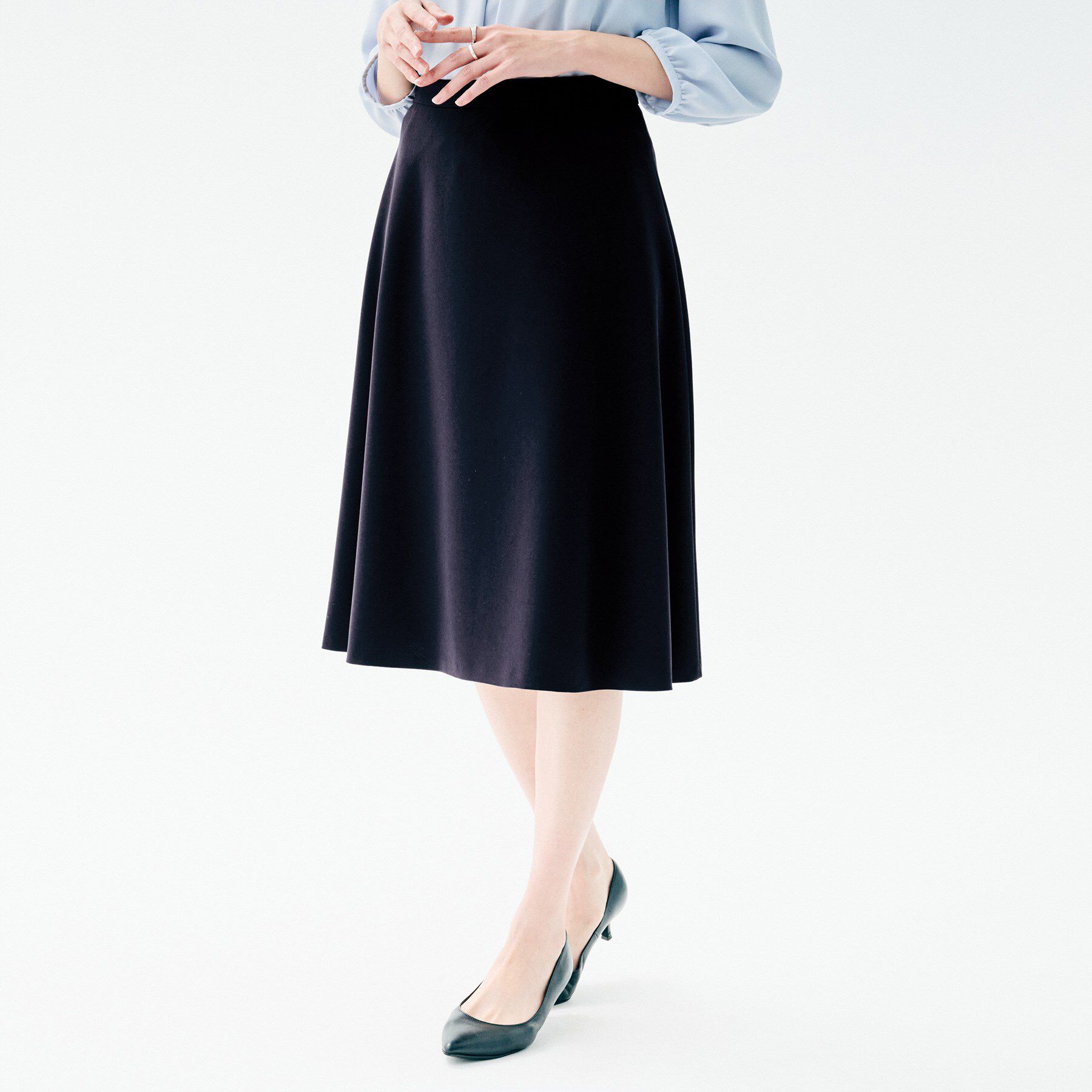 UNTITLED「【洗えるスーツ/ストレッチ性】フレアスカート」|スカート|