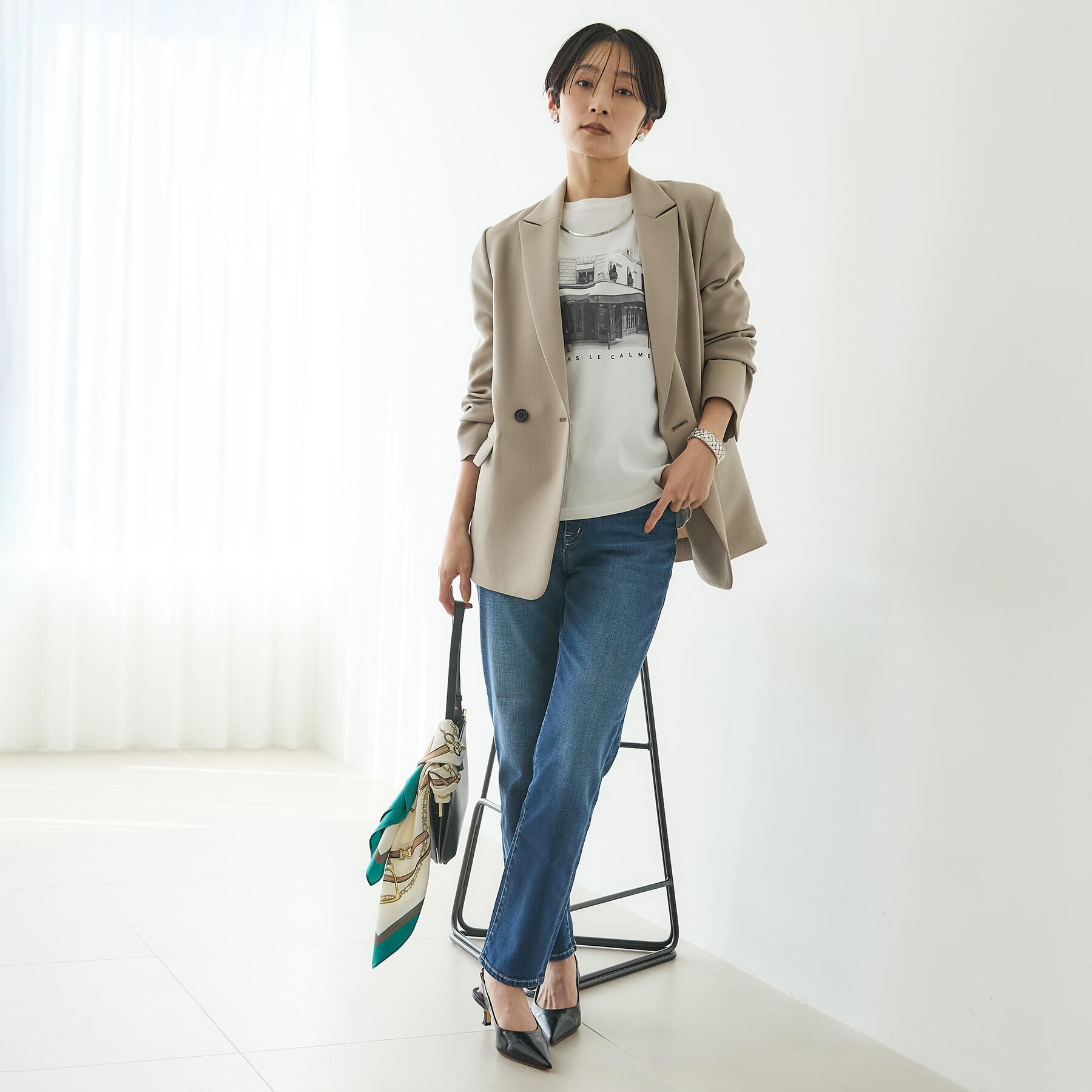 UNTITLED「【新作デニム/快適に美シルエット見せ】MAKE&times;DENIMスリムストレート」|デニム|