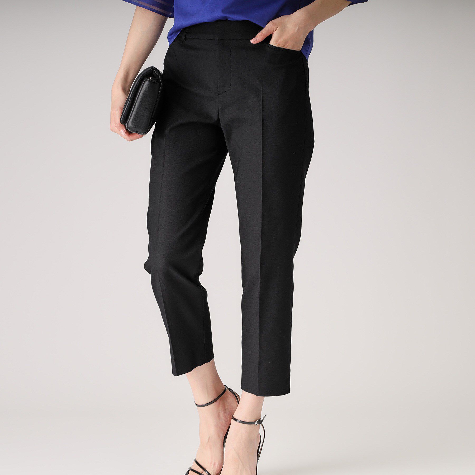 COUP DE CHANCE「【洗える】テーパードパンツ」|その他|ブラック(019)