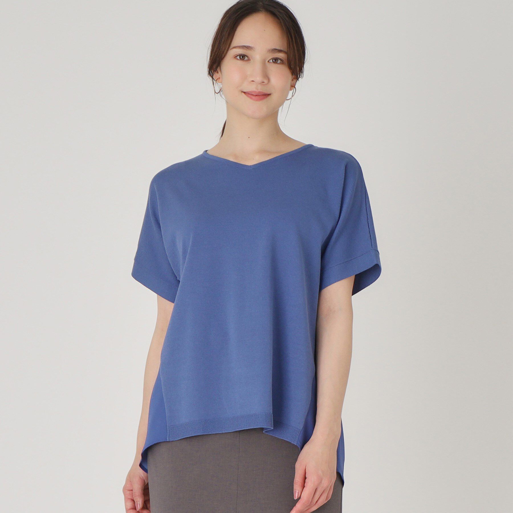 COUP DE CHANCE「【洗える／ヒップ丈】異素材組合せトップス」|ニット・セーター|