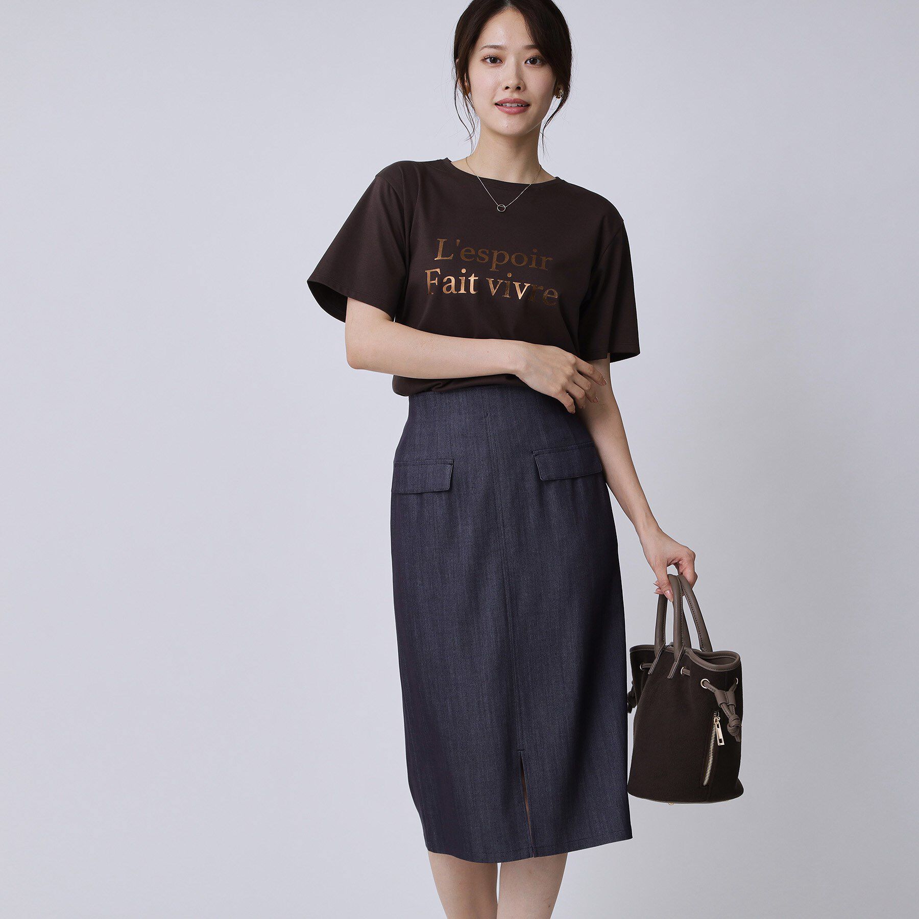 COUP DE CHANCE「【手洗い可／日本製】デニム風ナロータイトスカート」|スカート|