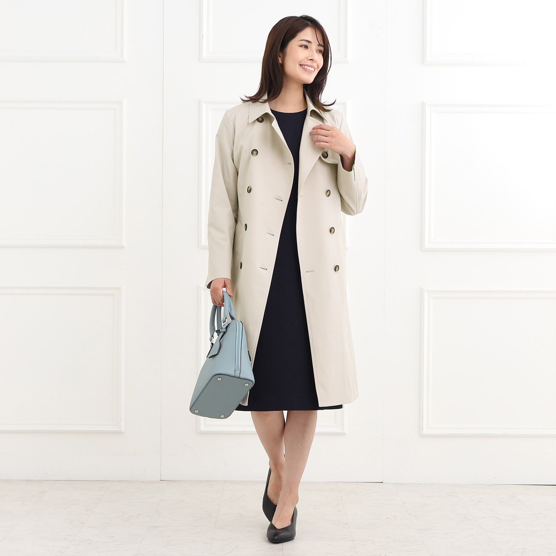 Reflect「【フォーマル/お仕事にもおすすめ／ライナー取り外し可】中綿ライナー付トレンチコート」|トレンチコート|