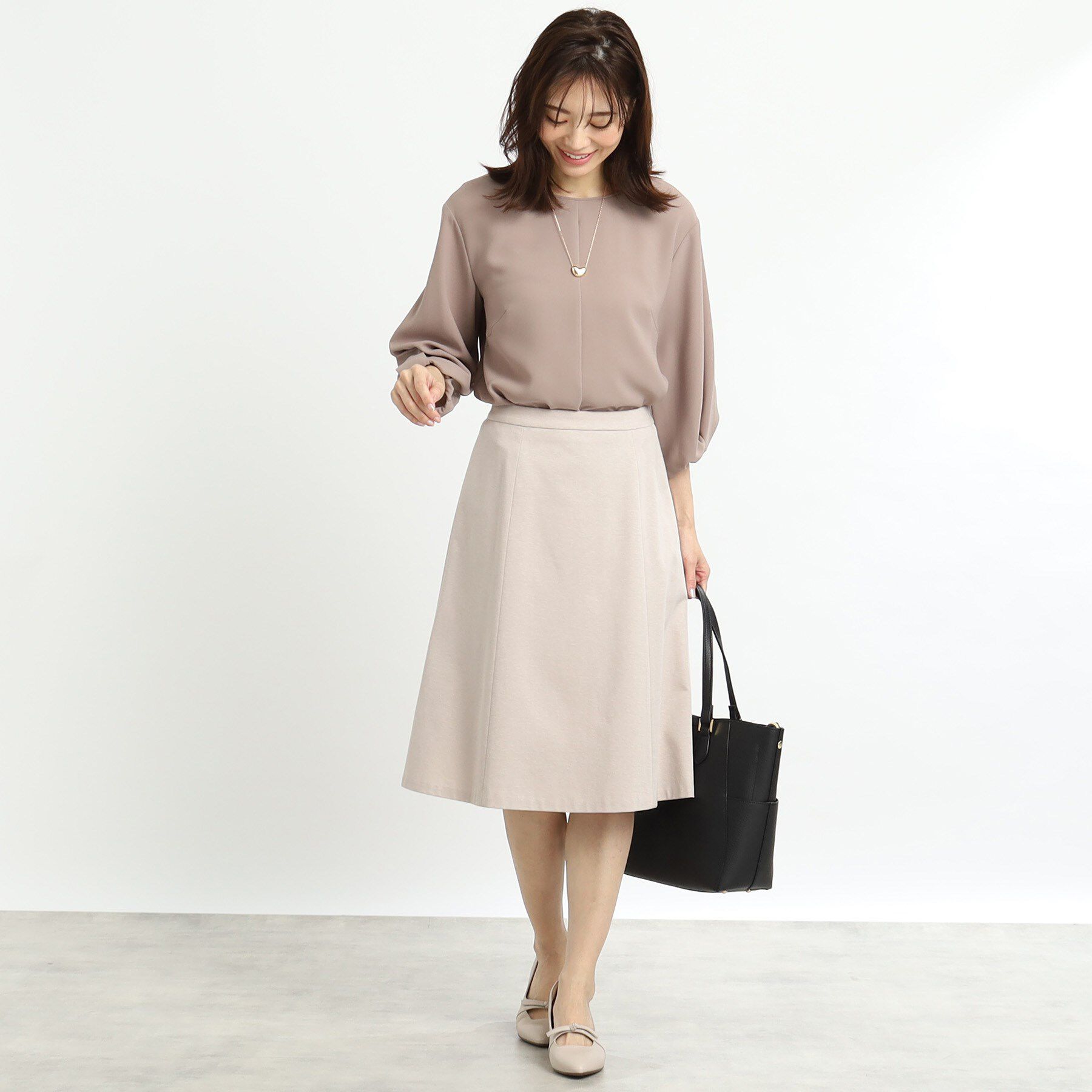 Reflect「【匠シリーズ／洗える】ソフトフレアスカート」|スカート|
