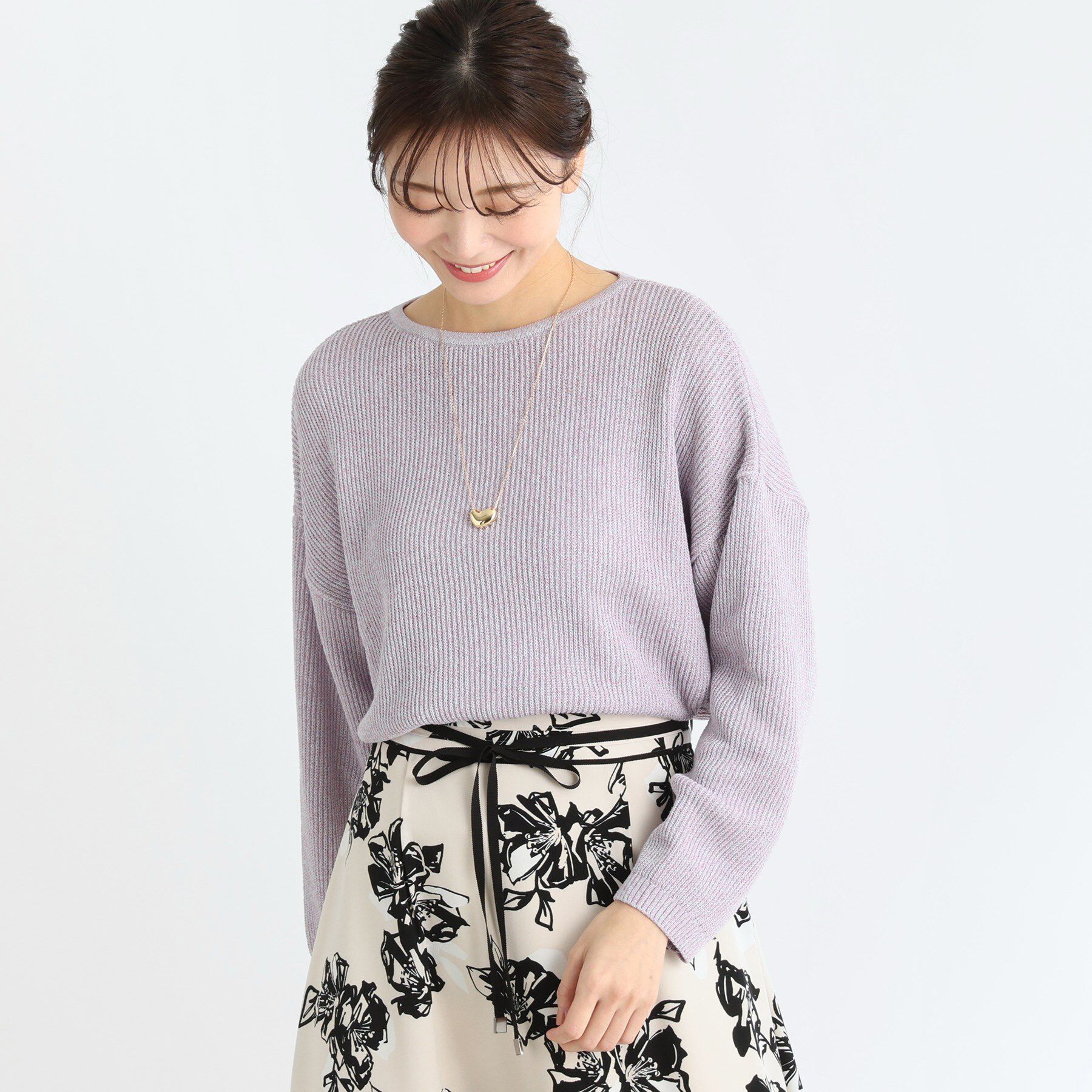 Reflect「【夏SALE】クルーネックミックスカラーニット」|ニット・セーター|