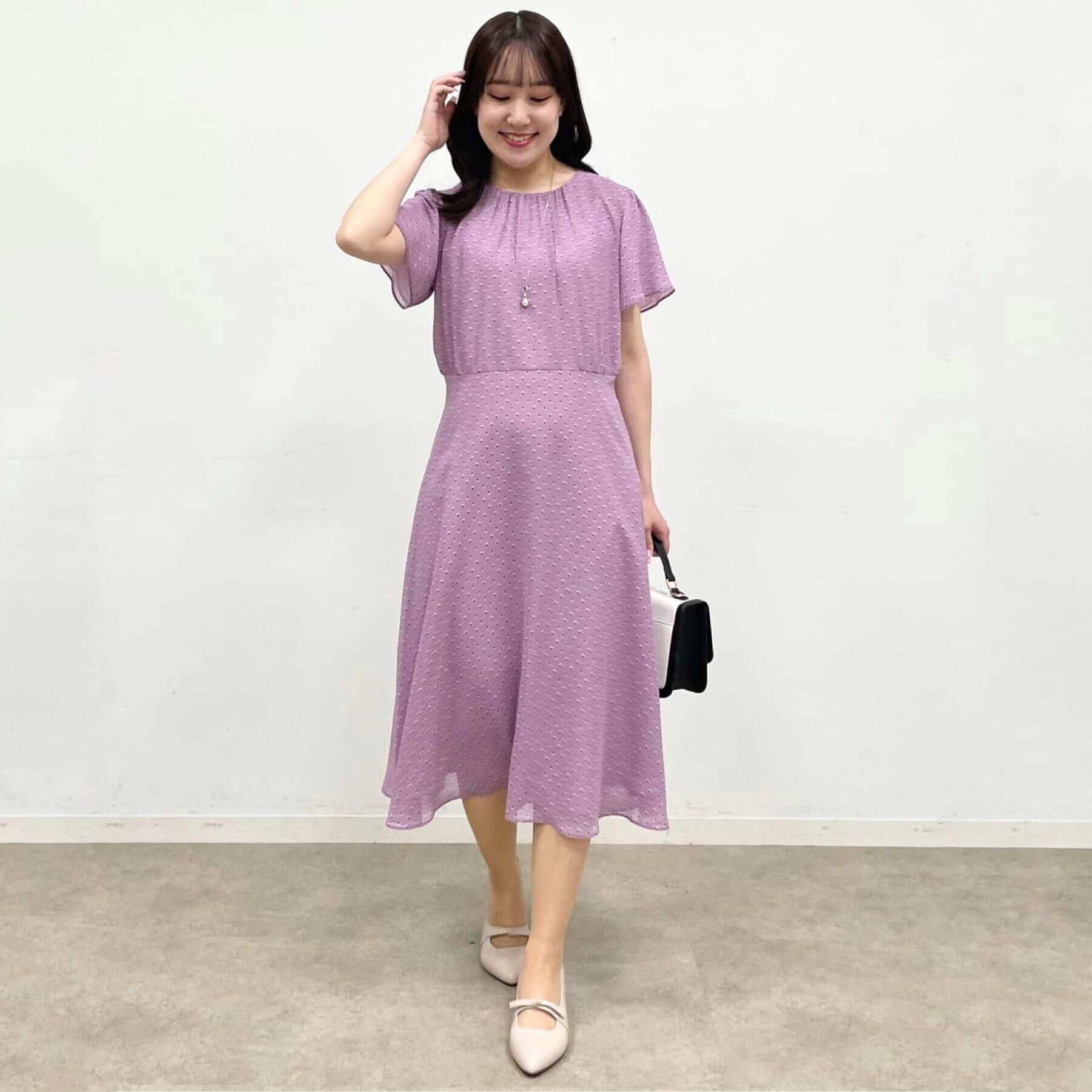 Reflect「【夏SALE／WEB先行カラーあり／マシンウォッシュ可】コツキ幾何柄ワンピース」|ワンピース|