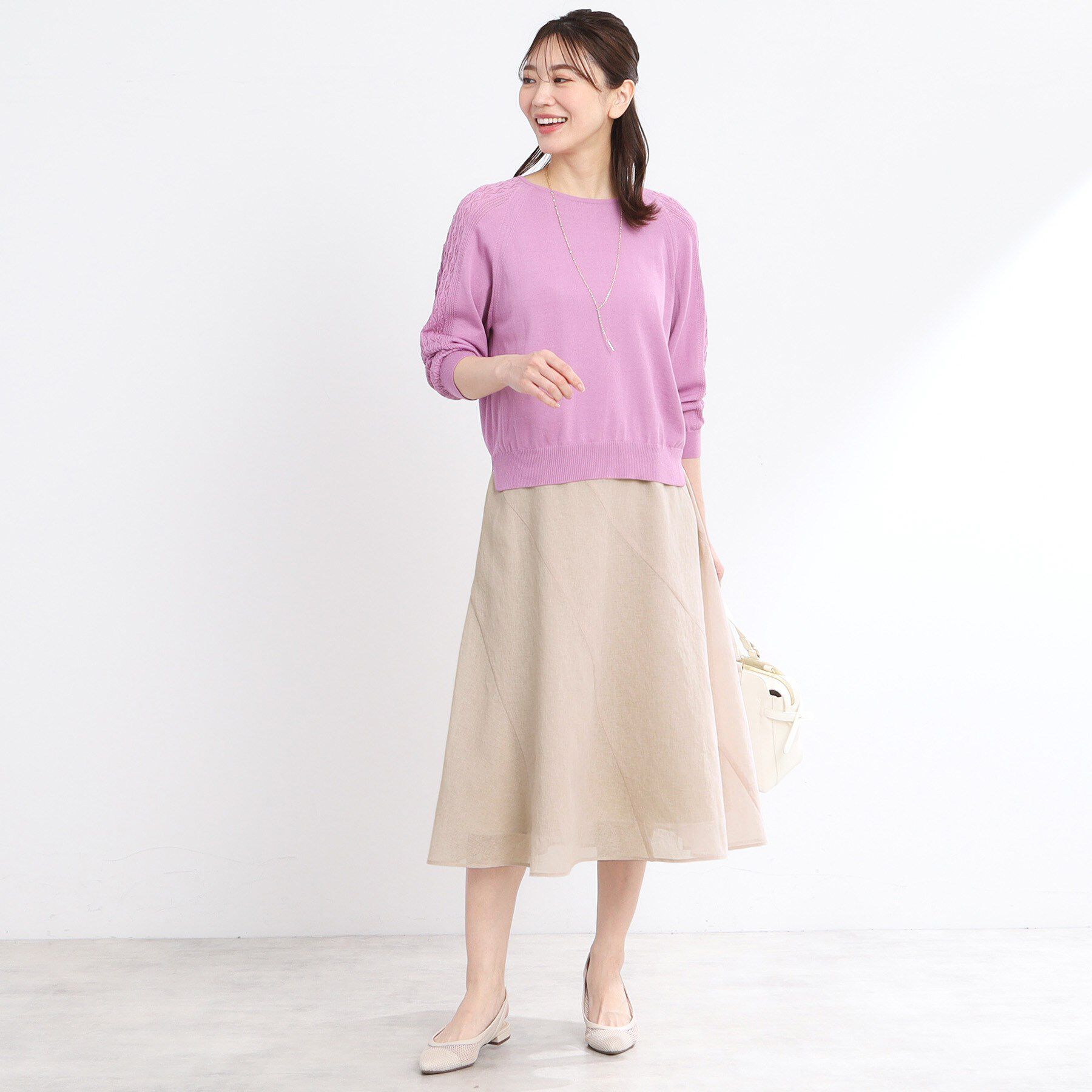 Reflect「【手洗い可】シアーガーゼフレアスカート」|スカート|