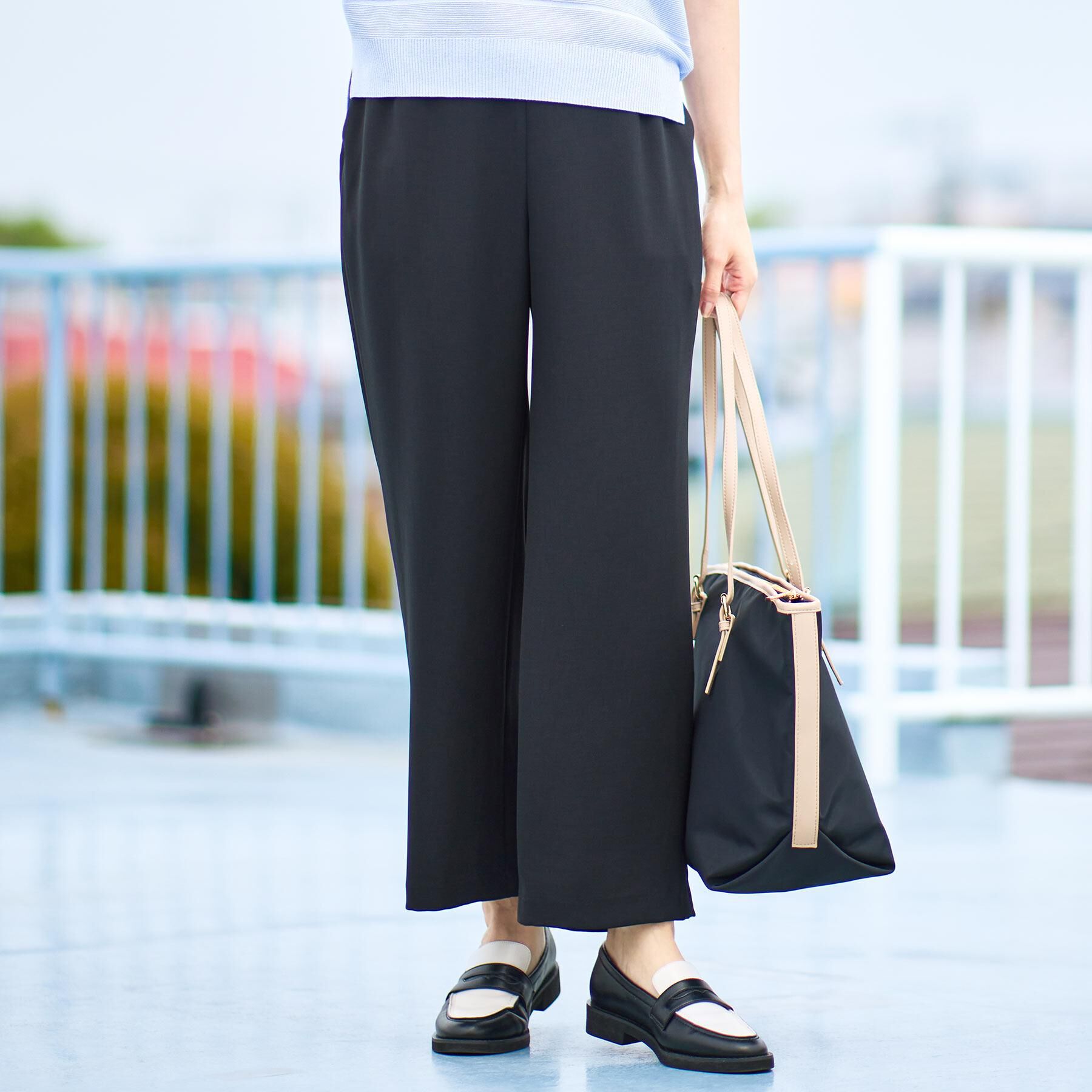 Reflect「【私のパンツ／UVカット／マシンウォッシュ可】フレアシルエットパンツ」|その他|ブラック(019)