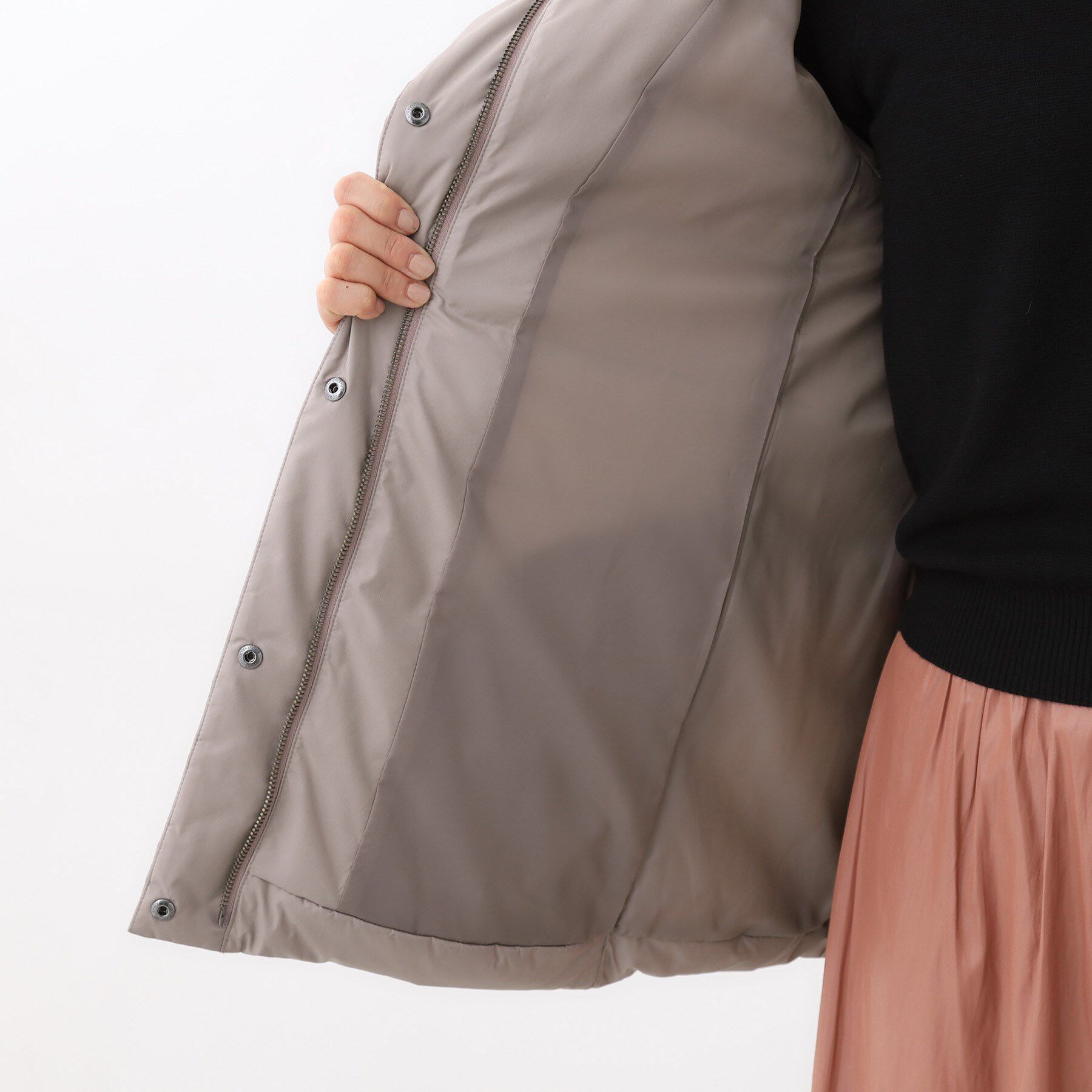 Reflect「【定番人気】フーデッドミドルダウンコート」|ダウン|