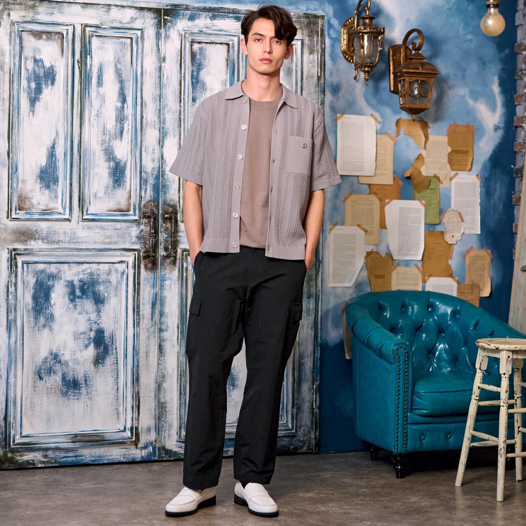 DRESSTERIOR「オーガニックコットン キューバニットシャツ」|ニット・セーター|