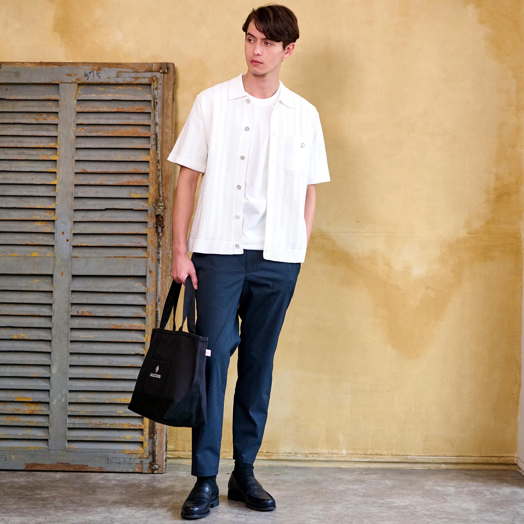 DRESSTERIOR「オーガニックコットン キューバニットシャツ」|ニット・セーター|