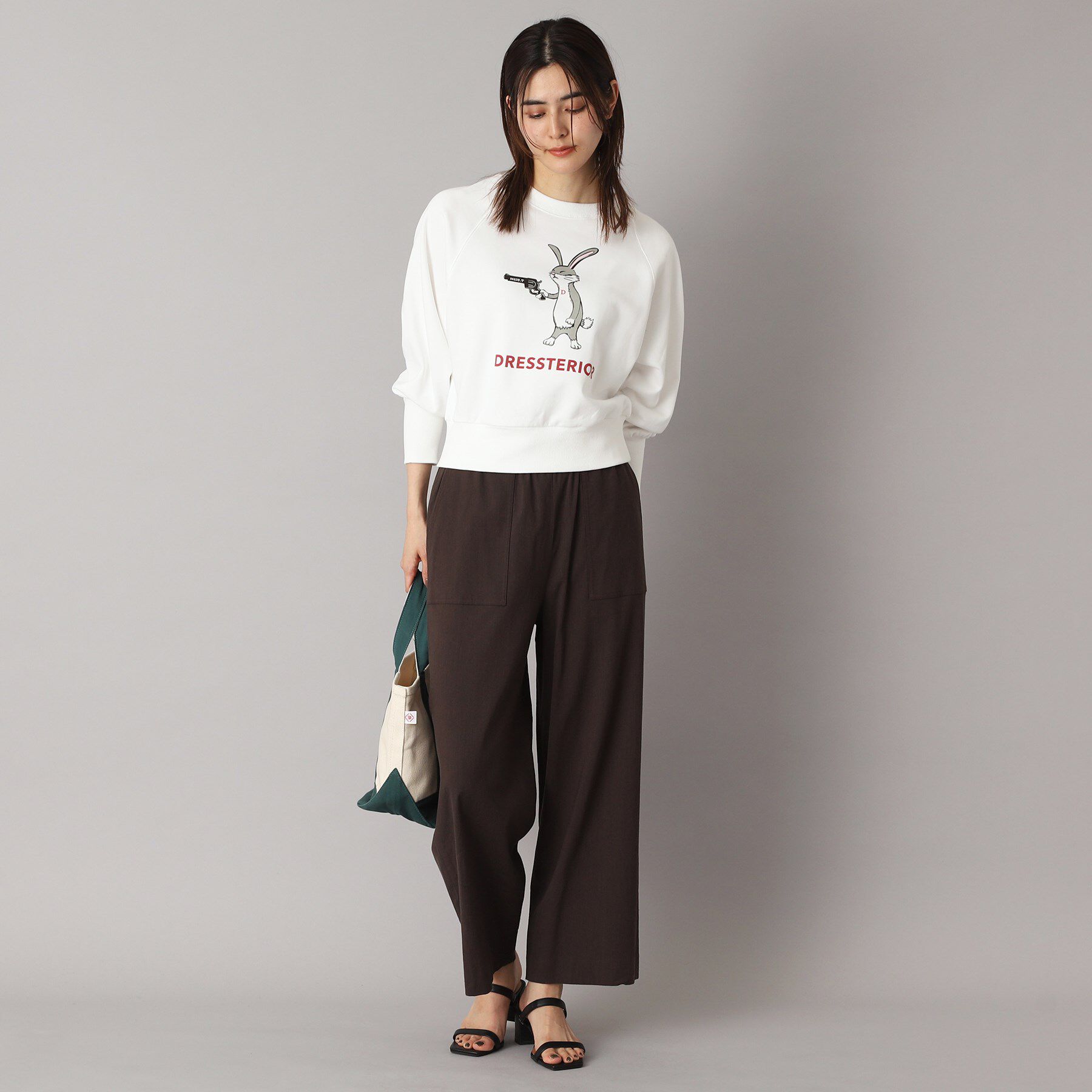 DRESSTERIOR「【接触冷感/洗える/ウエストゴム】ウォッシャブルリネンイージーワイドパンツ」|その他|