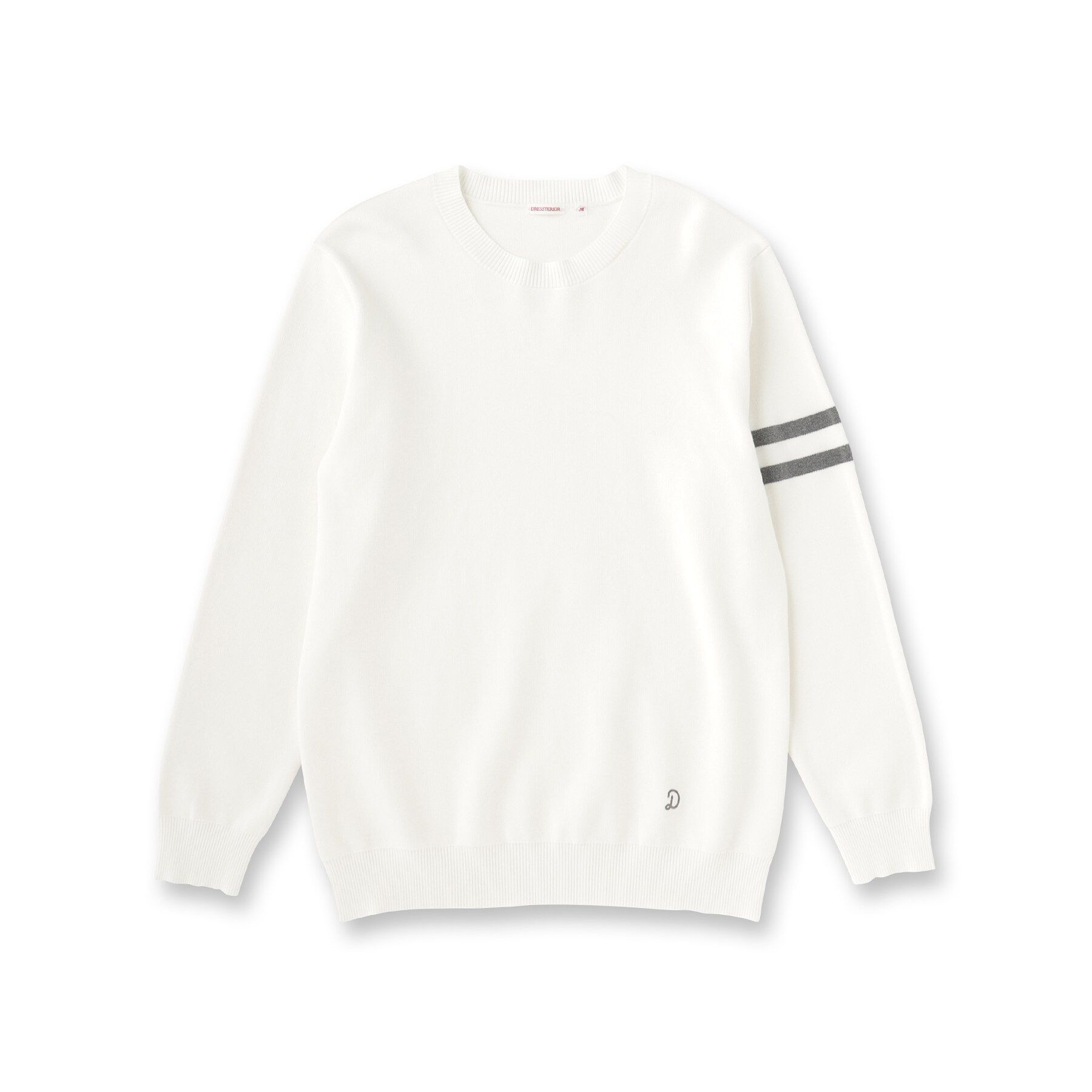 DRESSTERIOR「【ウォッシャブル】コットンスムース アームラインクルーネック」|ニット・セーター|