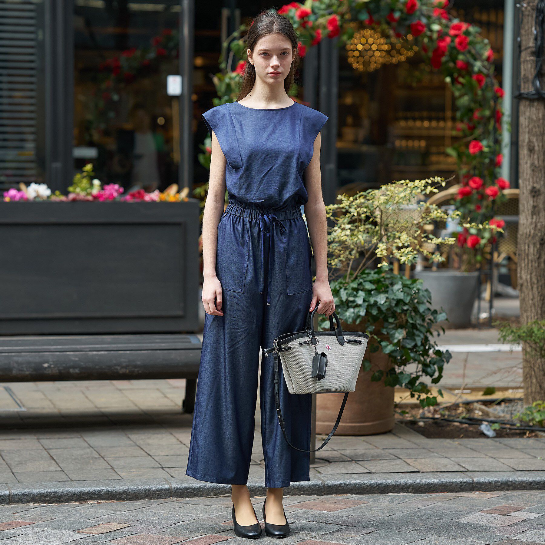 DRESSTERIOR「【ウォッシャブル】フレンチスリーブ コンビネゾン」|オールインワン|