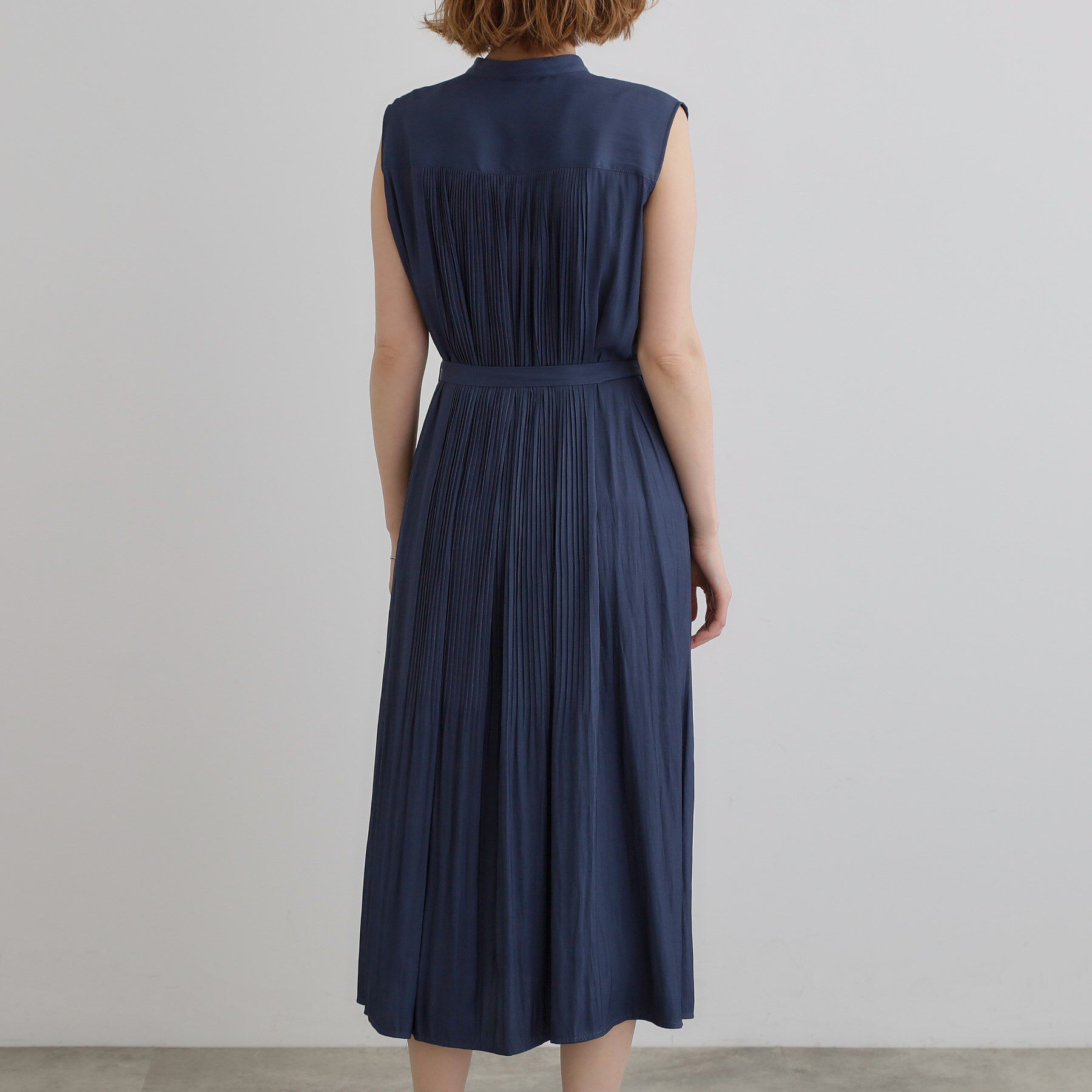 grove「贅沢プリーツが華やかなシャンブレープリーツワンピース」|ワンピース|