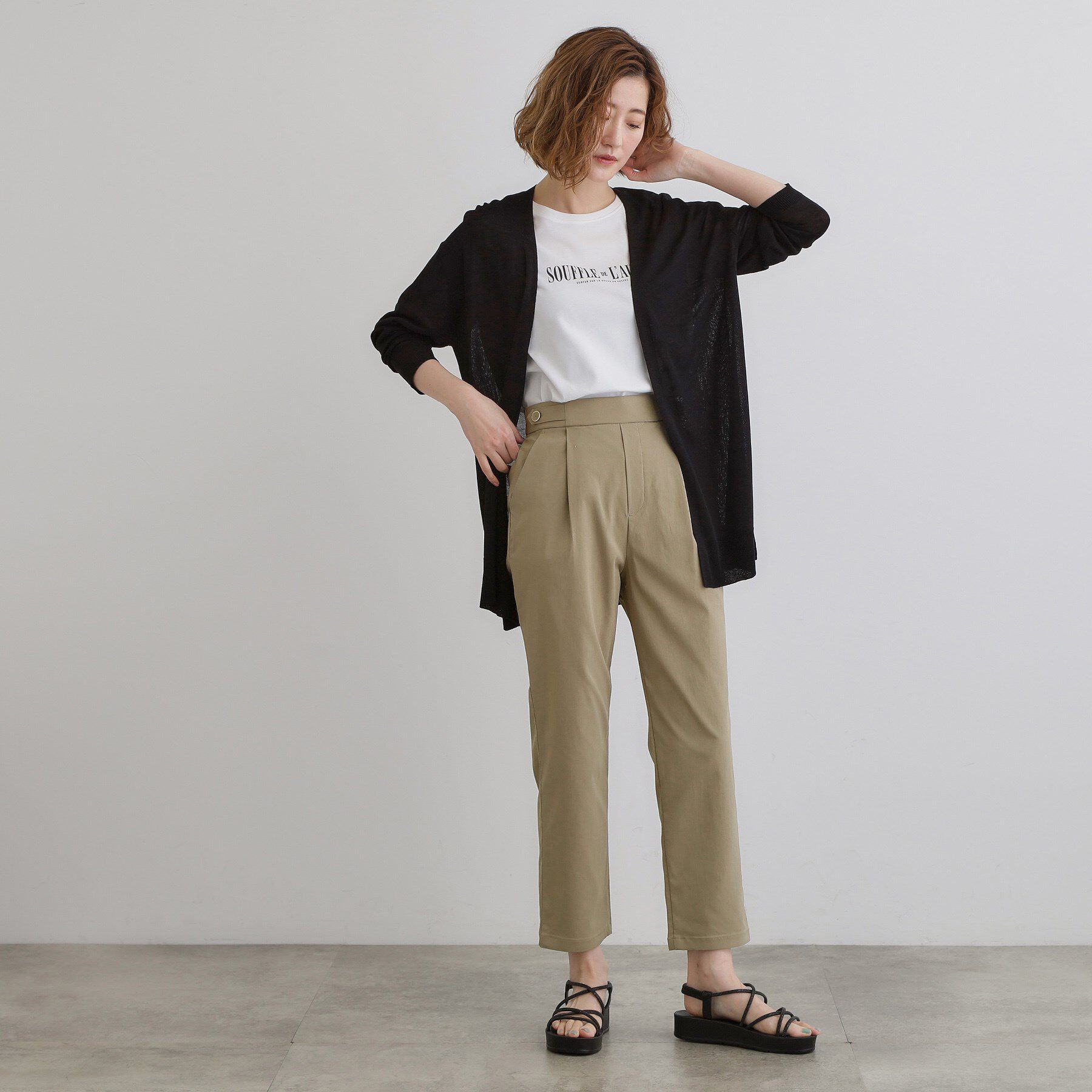 grove「低身長さん向け－3cm丈【接触冷感】サマーハイパーストレッチテーパードパンツ」|その他|