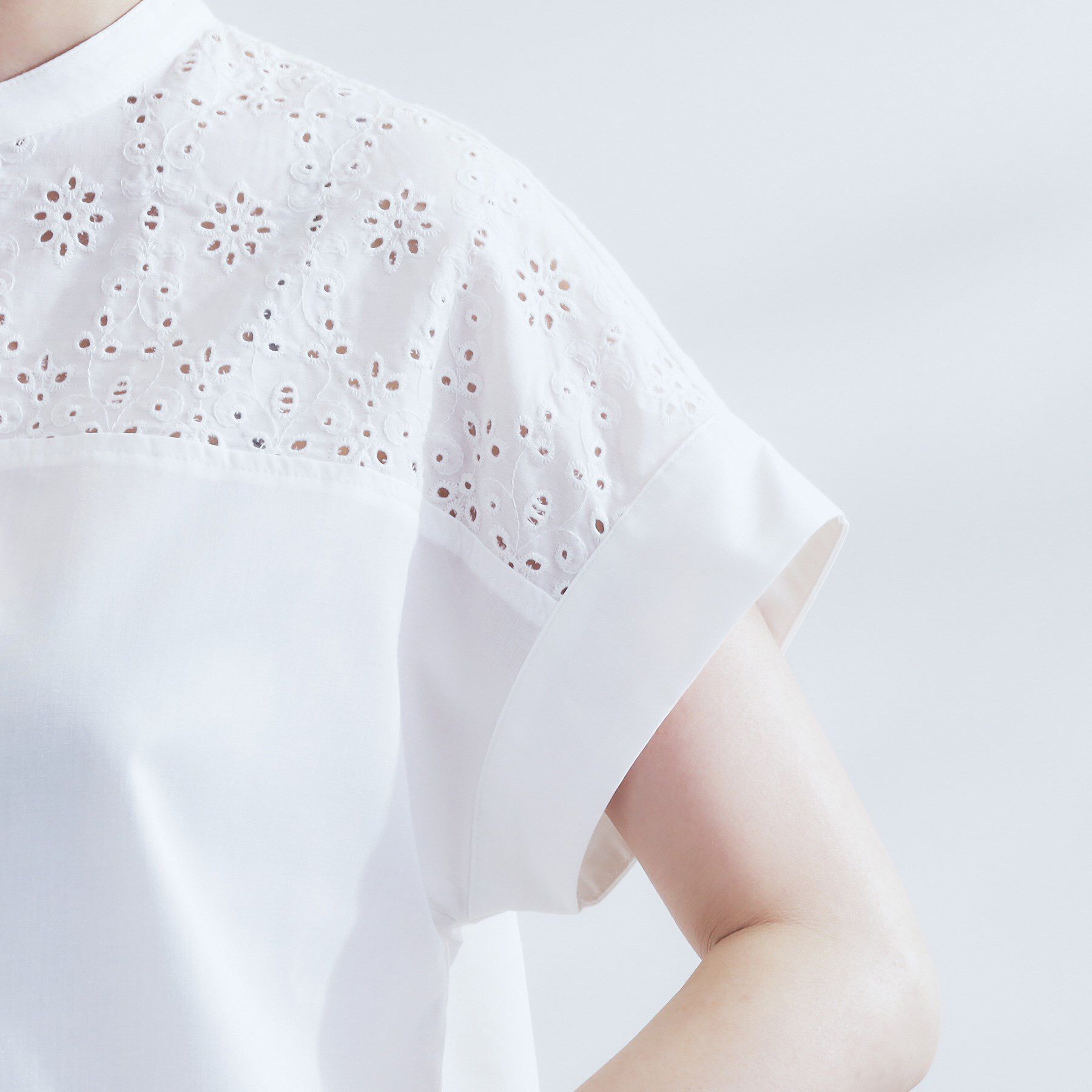 grove「涼やかさと上品さを兼ね備えた　レースシャツブラウス」|シャツ・ブラウス|