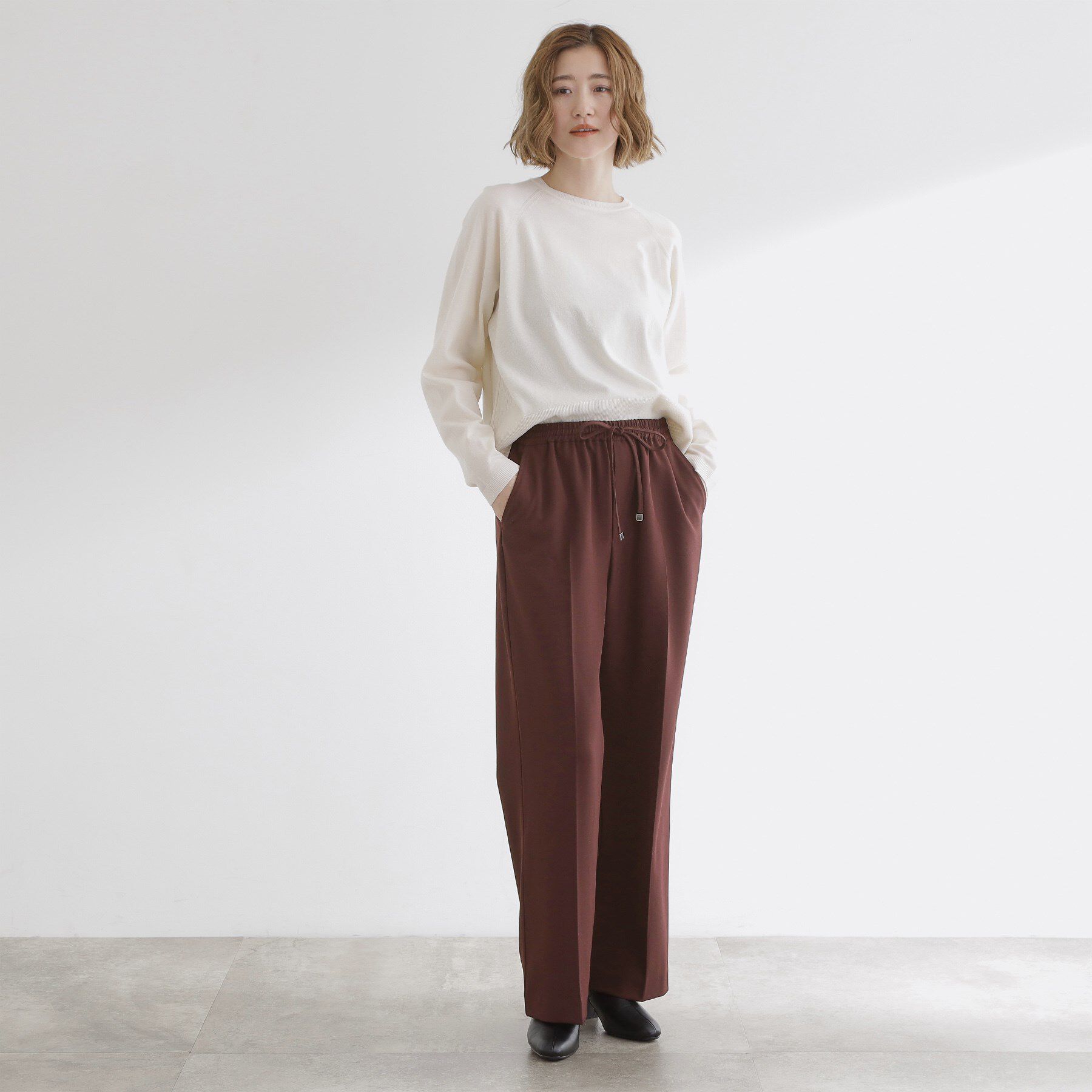 grove「すっきりもリラックスも叶える　ウエストイージー美脚フレアパンツ」|その他|