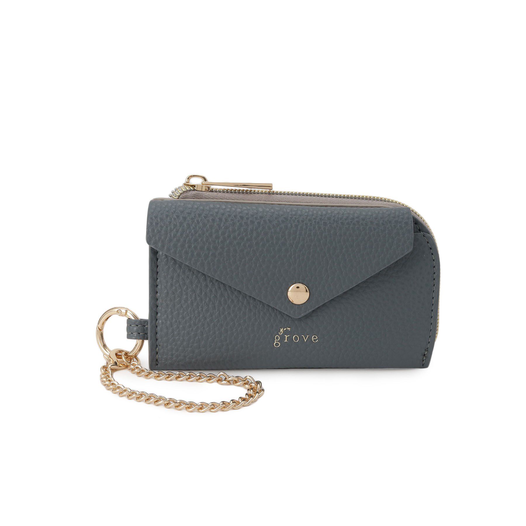 grove「フラップパスカードチェーンポーチ」|ポーチ|ブルー(592)