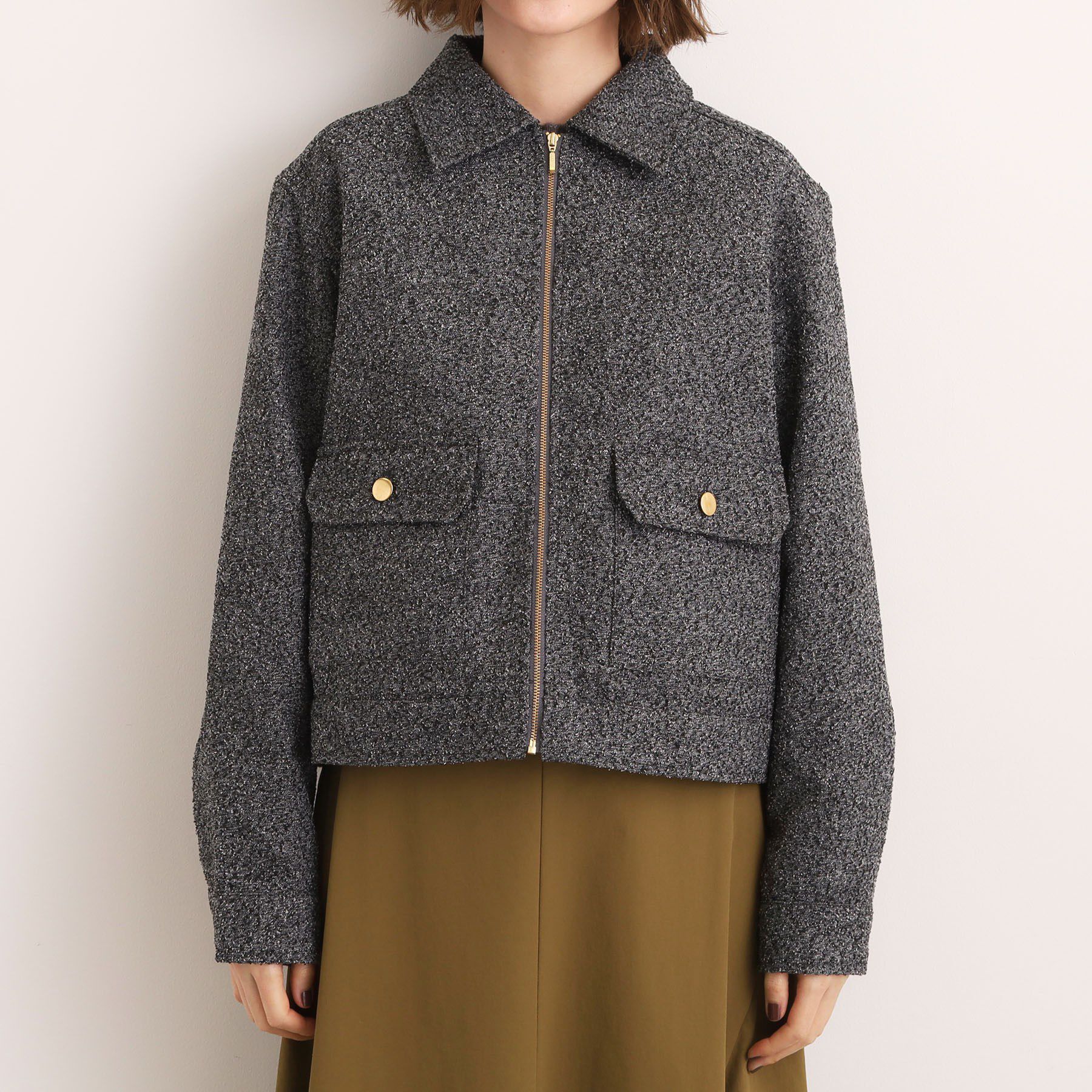 grove「カジュアルに羽織れる、大人のツイードトラックジャケット」|ブルゾン・スタジャン|