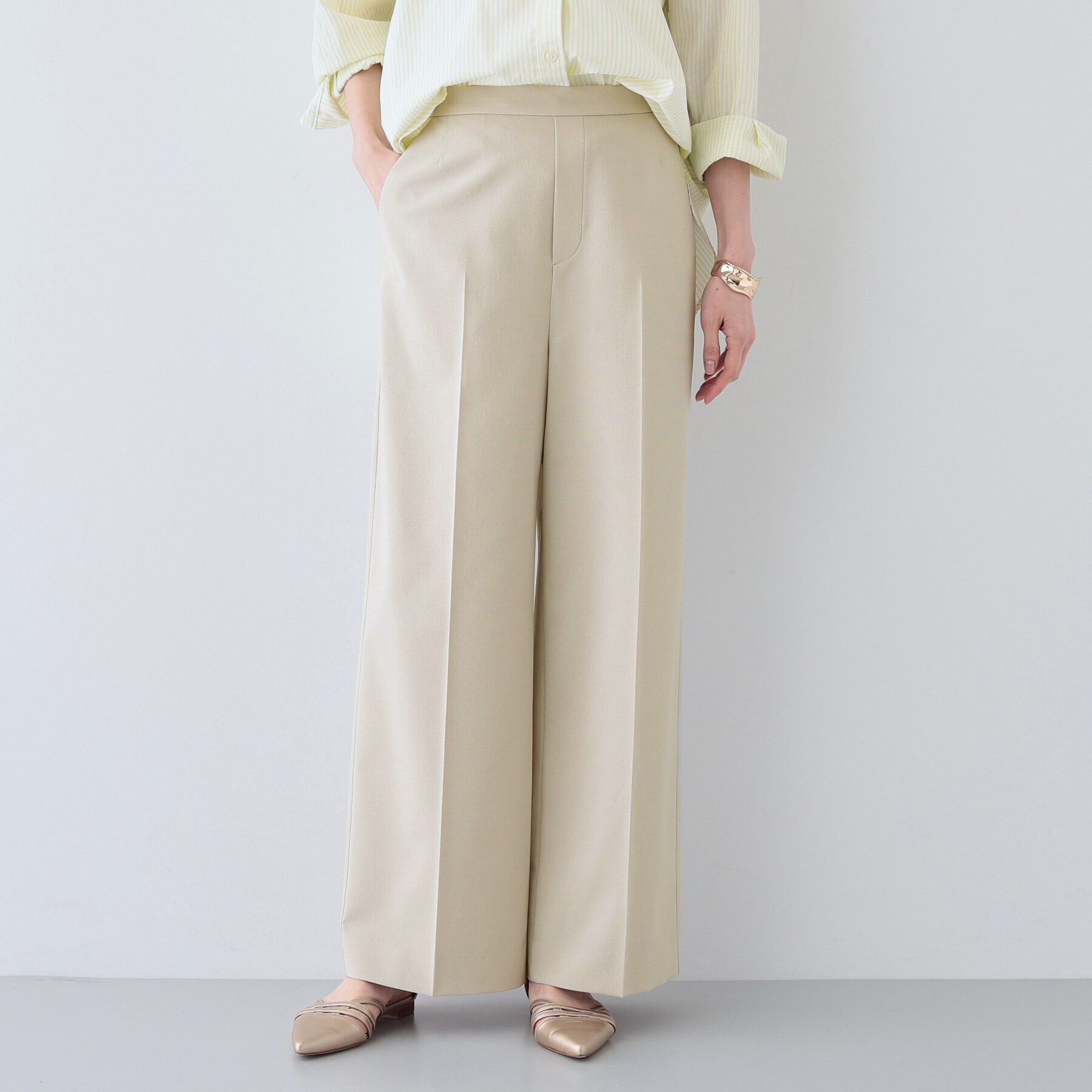 INDIVI「【洗える／2WAY】リネンライクサロペット」|オールインワン|