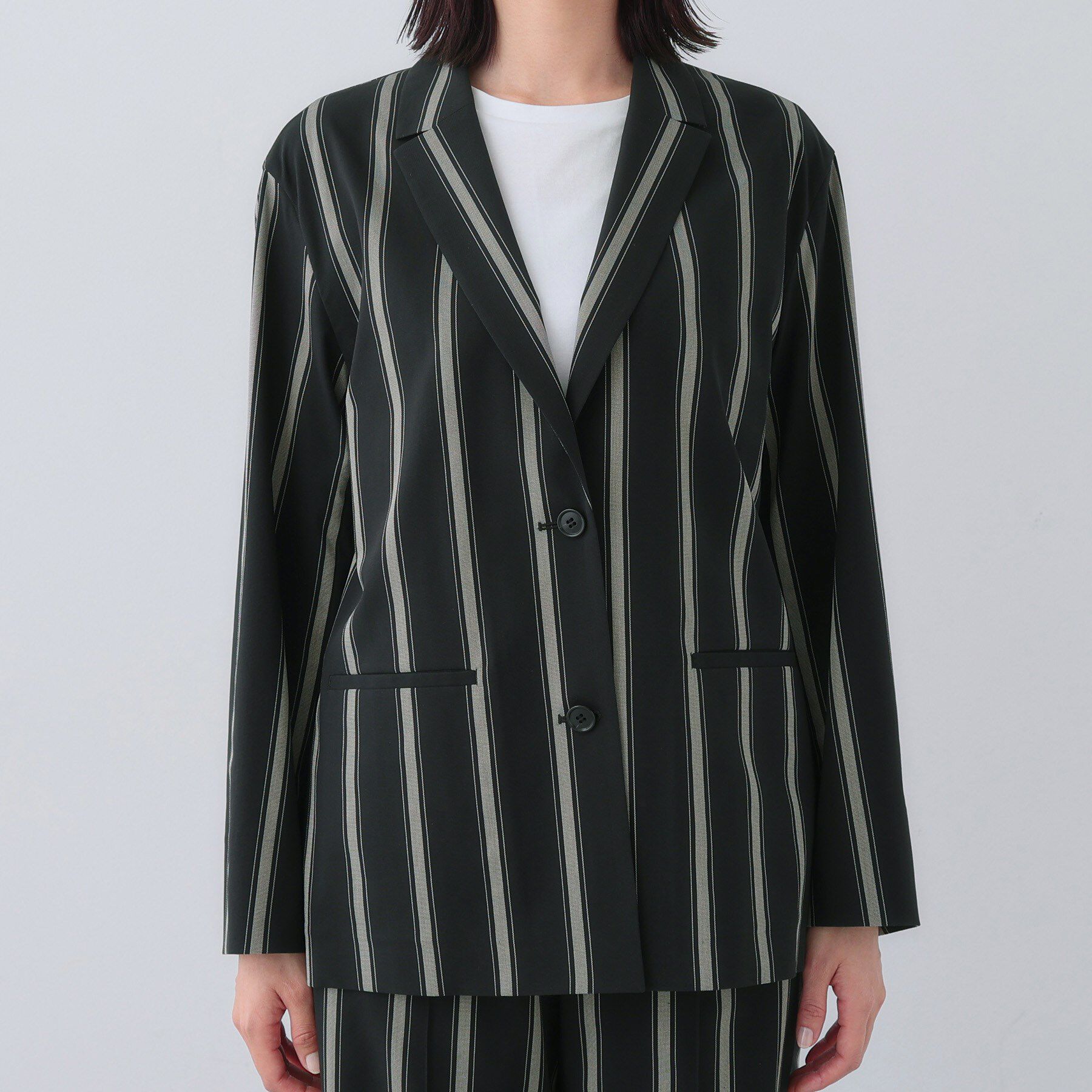 INDIVI「【日本製／SETUP可能】コットン混カーディガンライクジャケット」|スーツ|