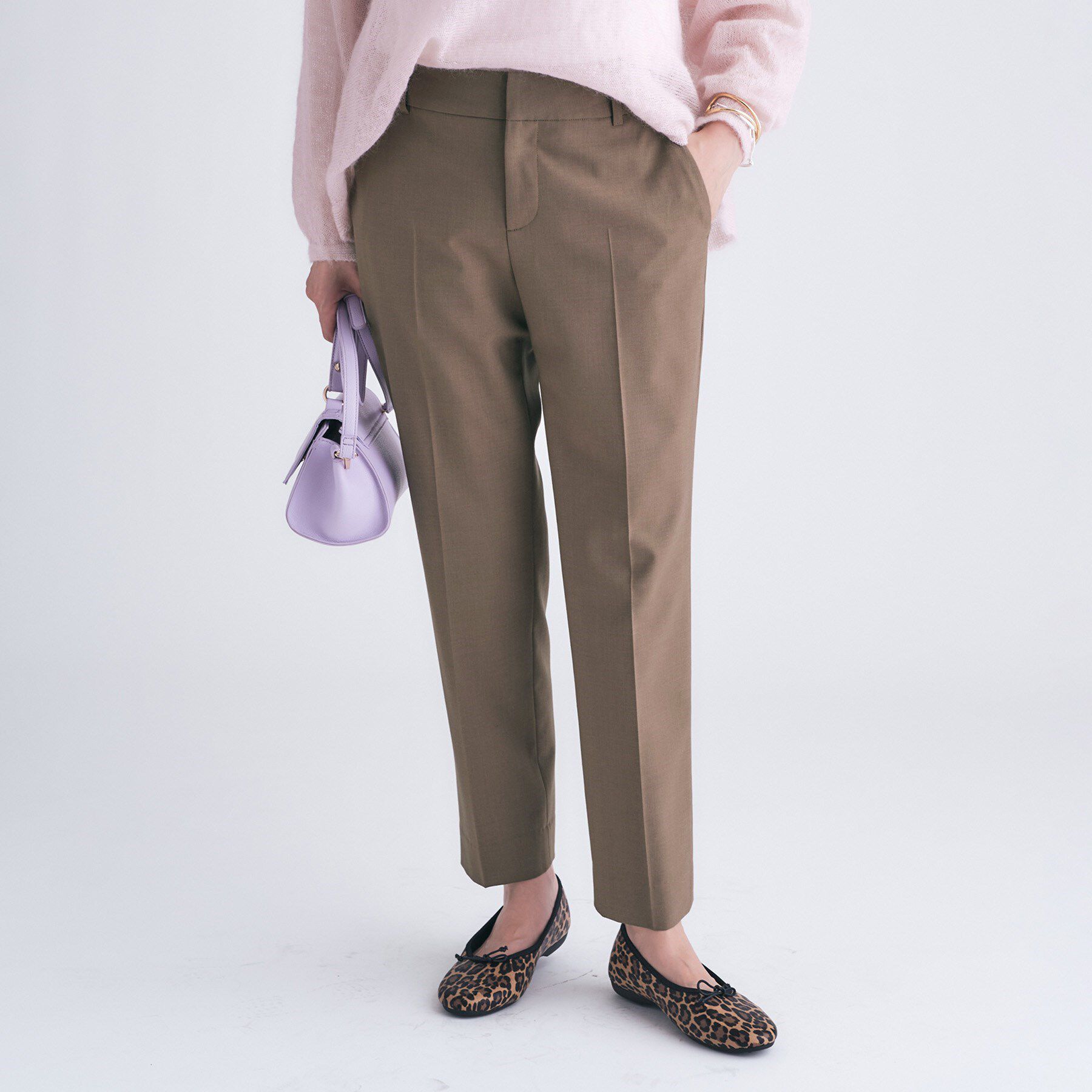 INDIVI「【褒められパンツ/ウール混】スティックパンツ」|その他|