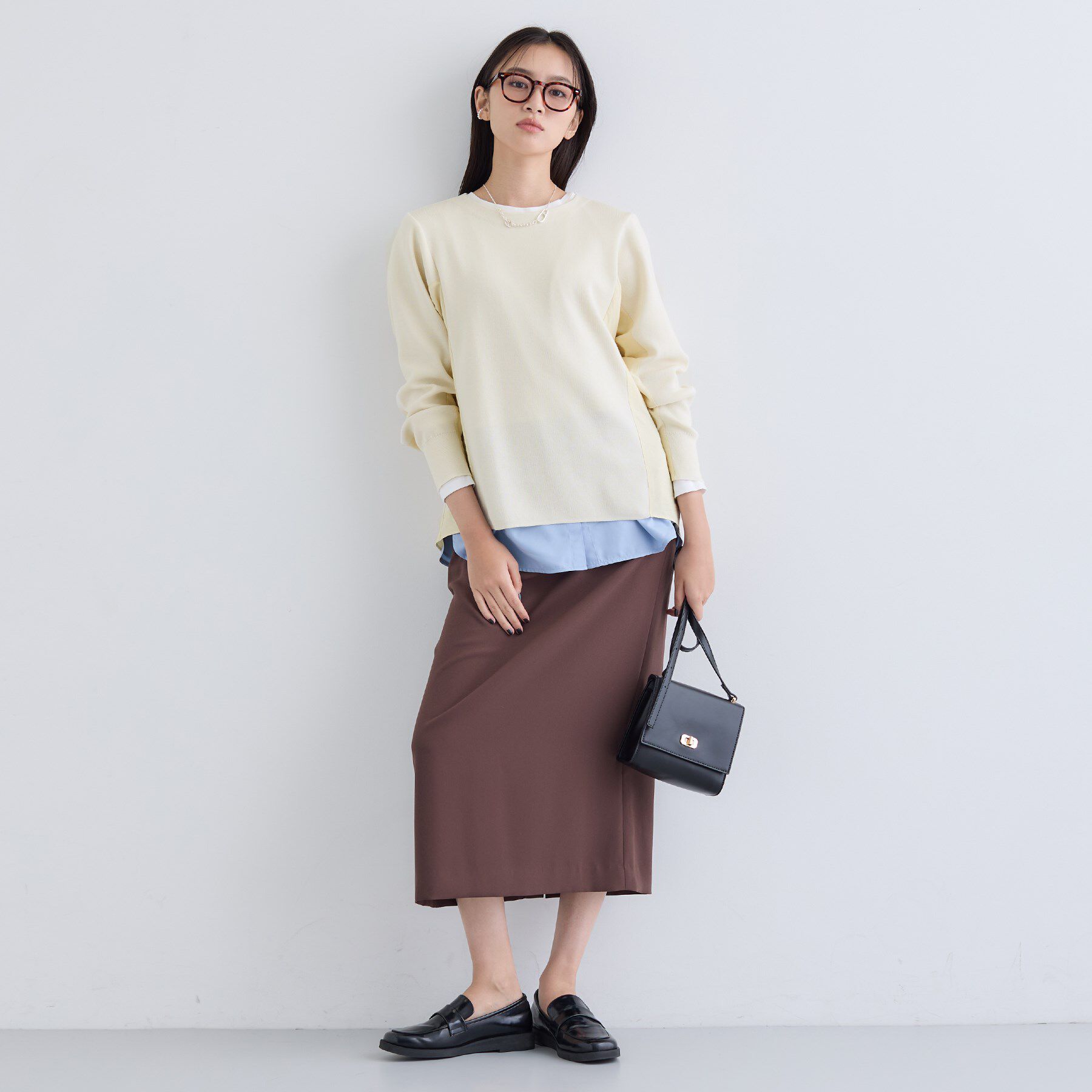 INDIVI「【洗える／選べる8色】トーンアップニット」|ニット・セーター|