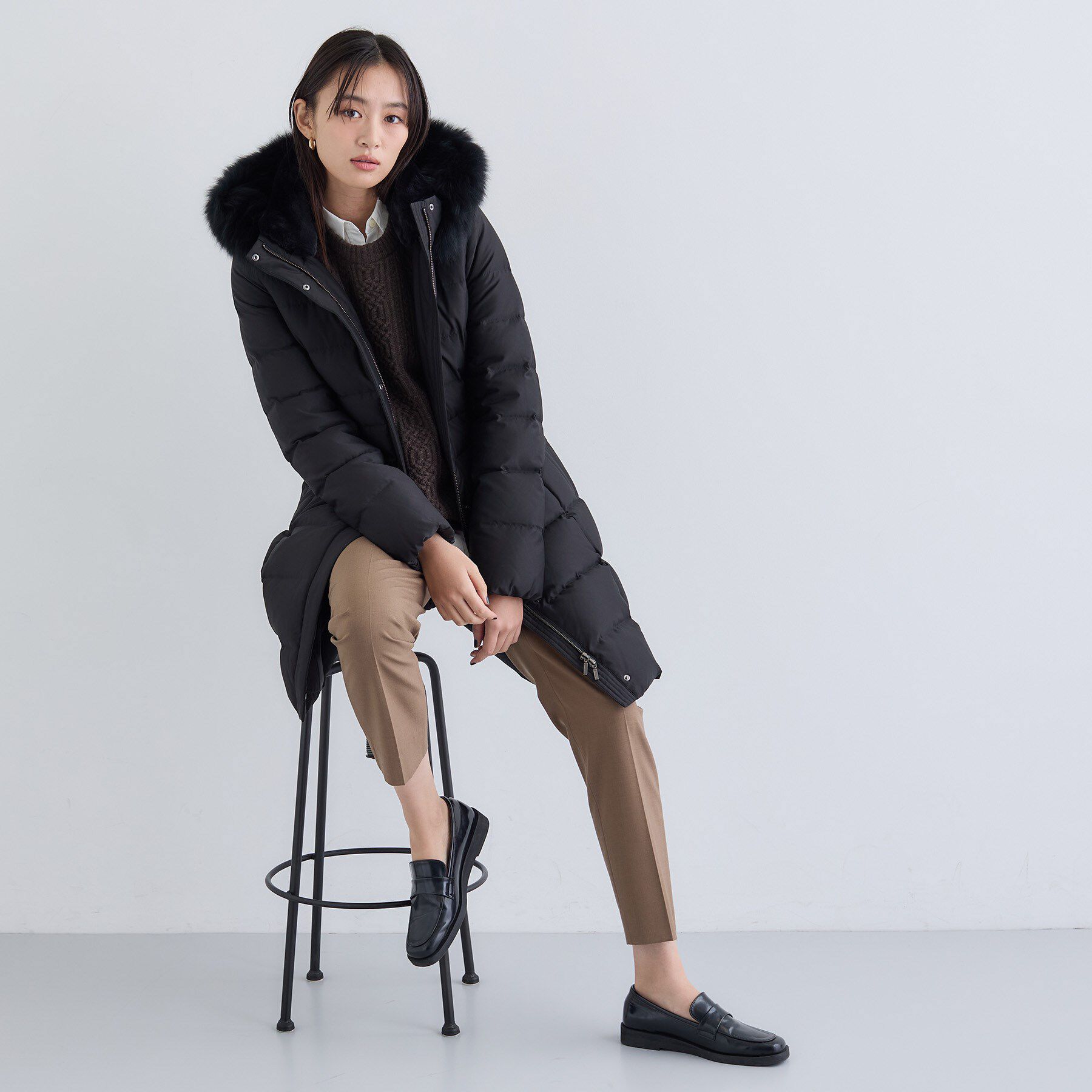 INDIVI「【名品／撥水／抗菌防臭】ロング丈リサイクルダウンコート」|ダウン|