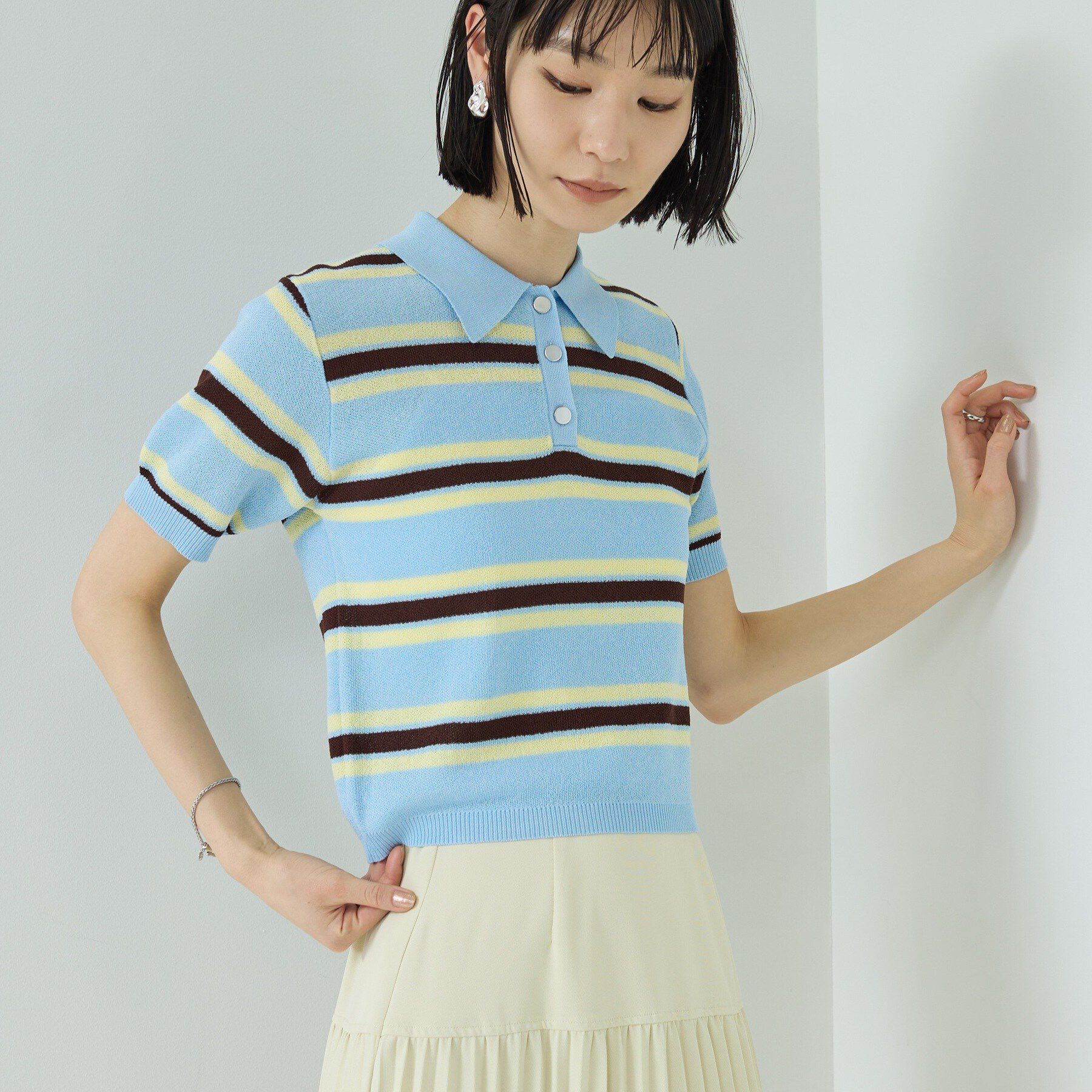 GALLEST「ジャカードポロニット」|ニット・セーター|