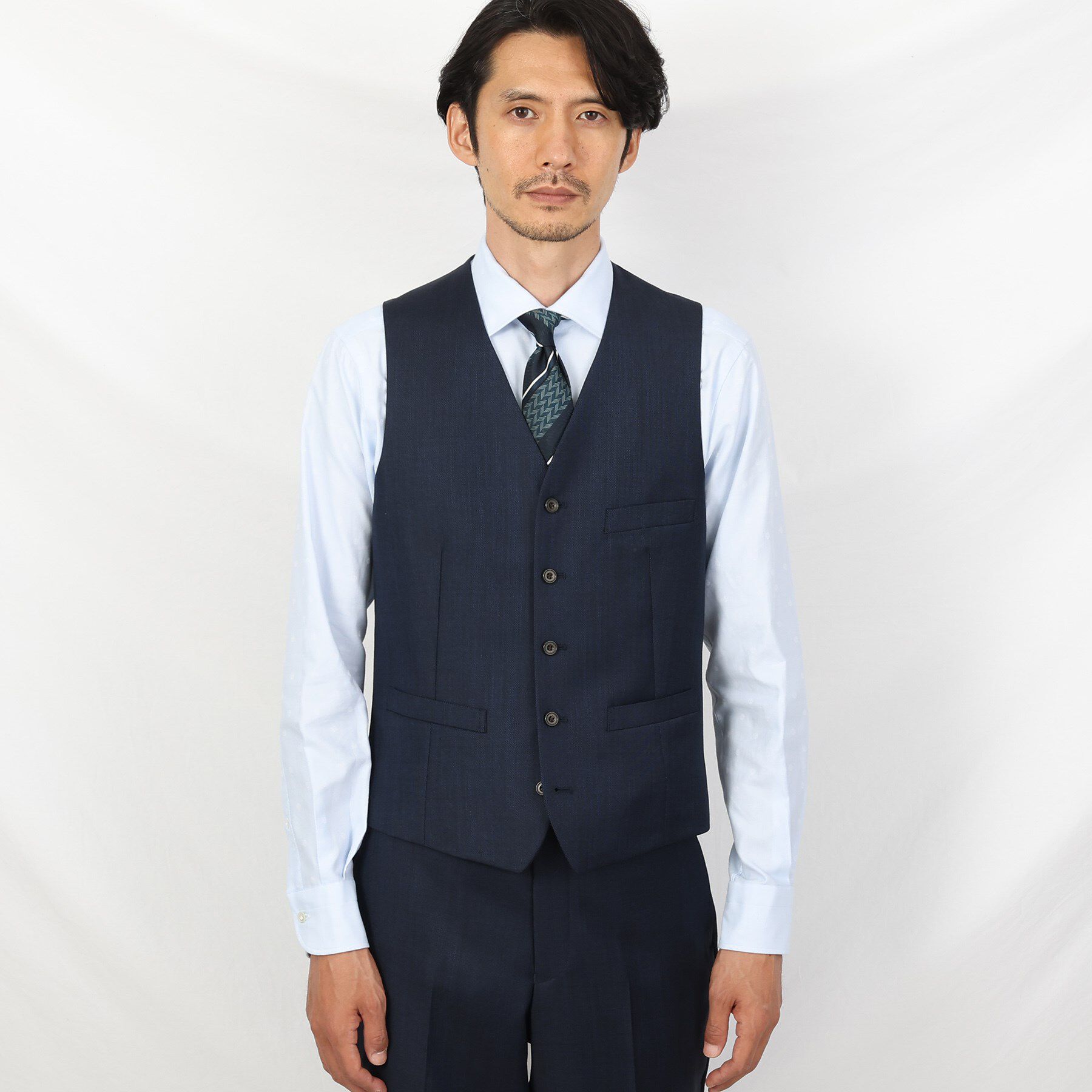 TAKEO KIKUCHI「【3ピース対応】シャイニーシャークピンヘッド ベスト」|スーツ|