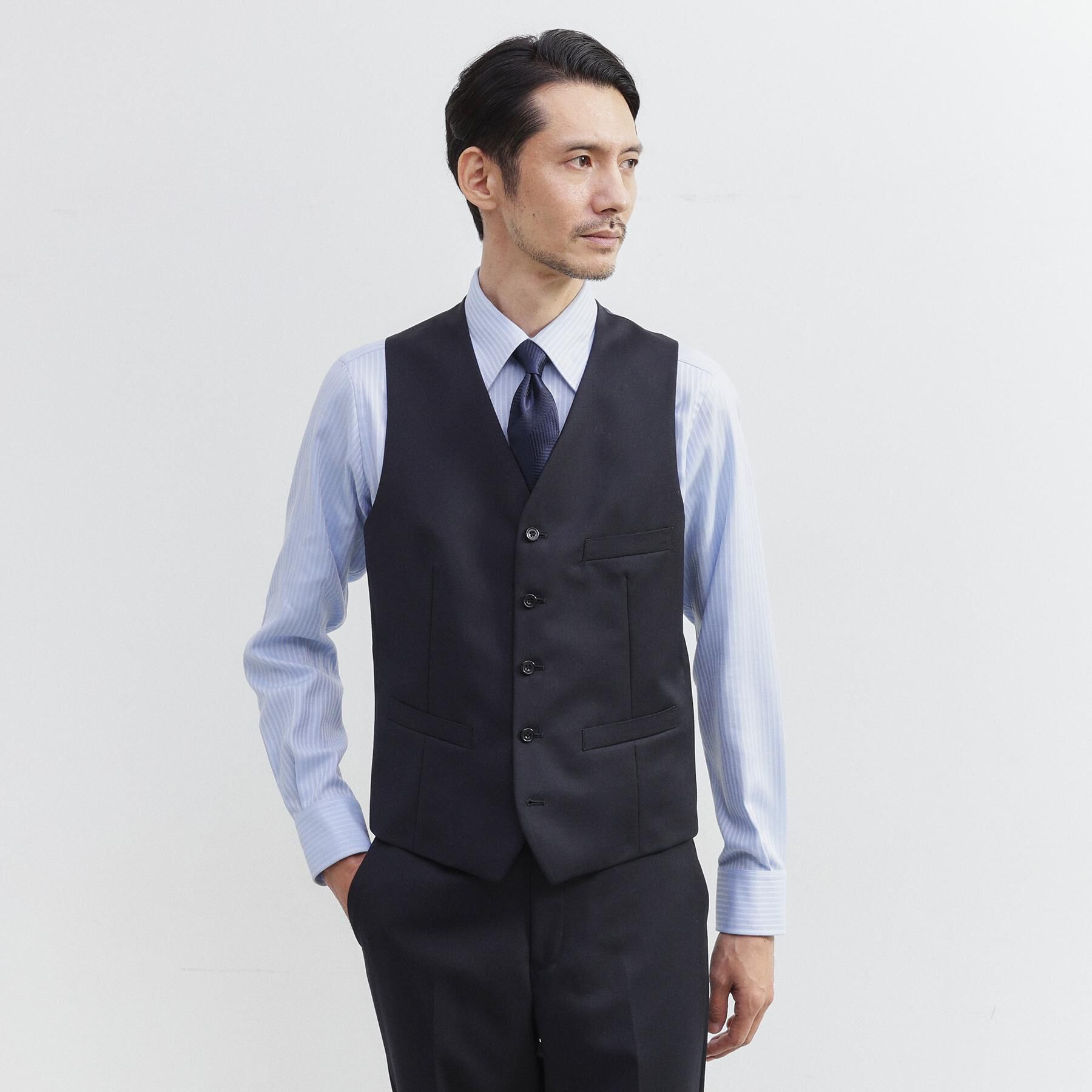 TAKEO KIKUCHI「【冠婚葬祭/3ピース対応】サージ ベスト」|スーツ|