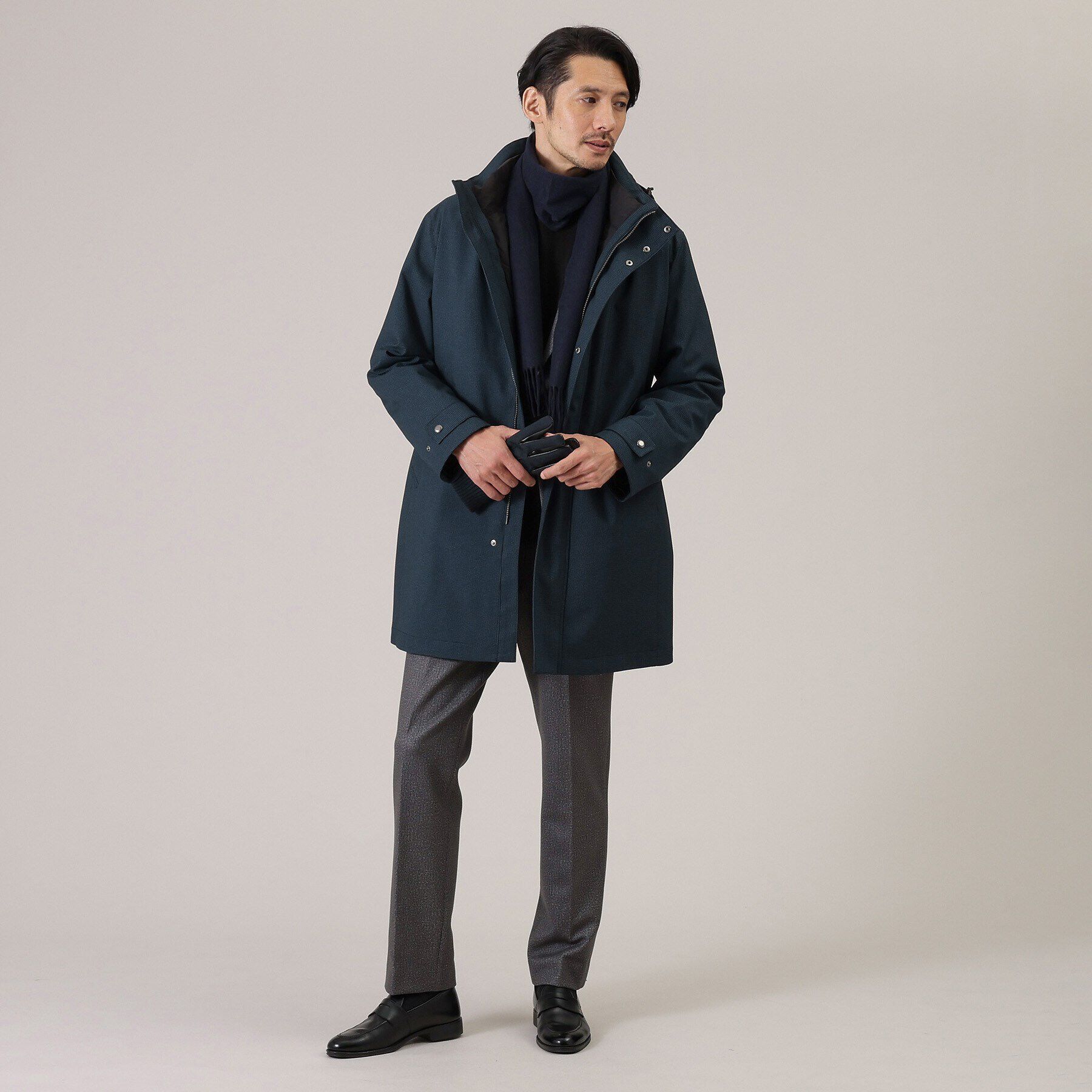 TAKEO KIKUCHI「【3WAY】ハウンズトゥース ダウンライナー コート」|その他|