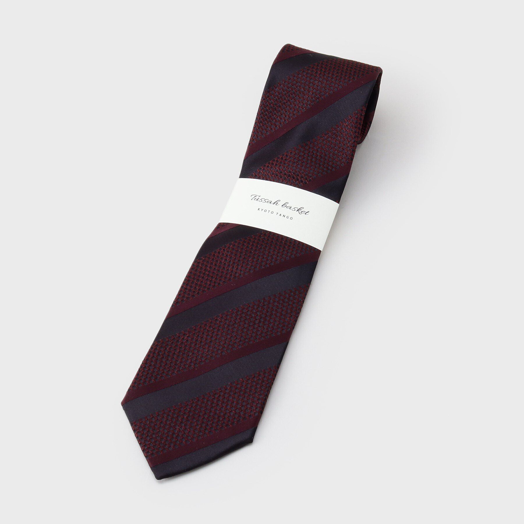 TAKEO KIKUCHI「【Made in JAPAN】タッサーバスケット シルクネクタイ」|ネクタイ・蝶ネクタイ|ボルドー(364)