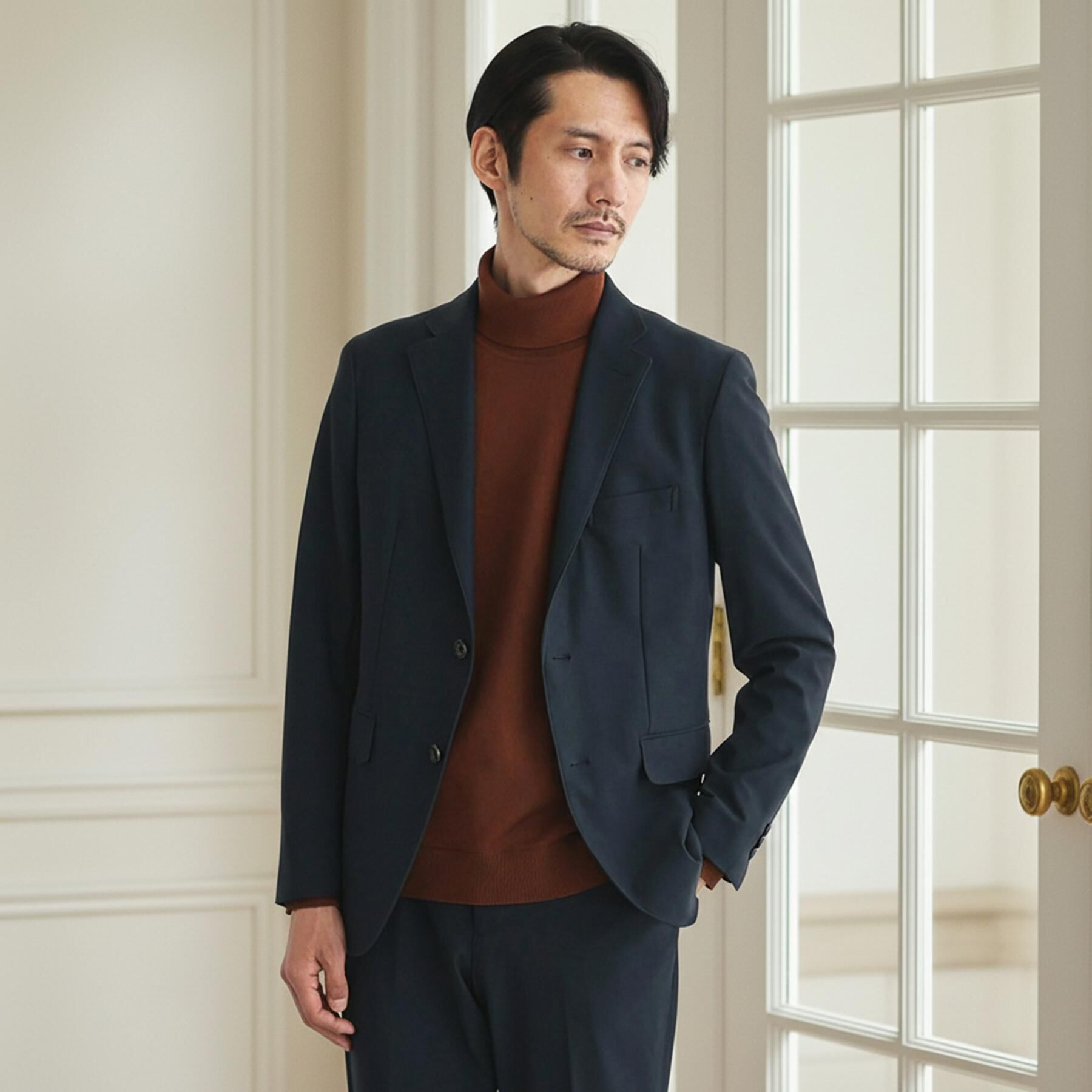 TAKEO KIKUCHI「【360&deg;ストレッチ／セットアップ対応】None Of Stress ジャケット」|テーラードジャケット|ネイビー(594)