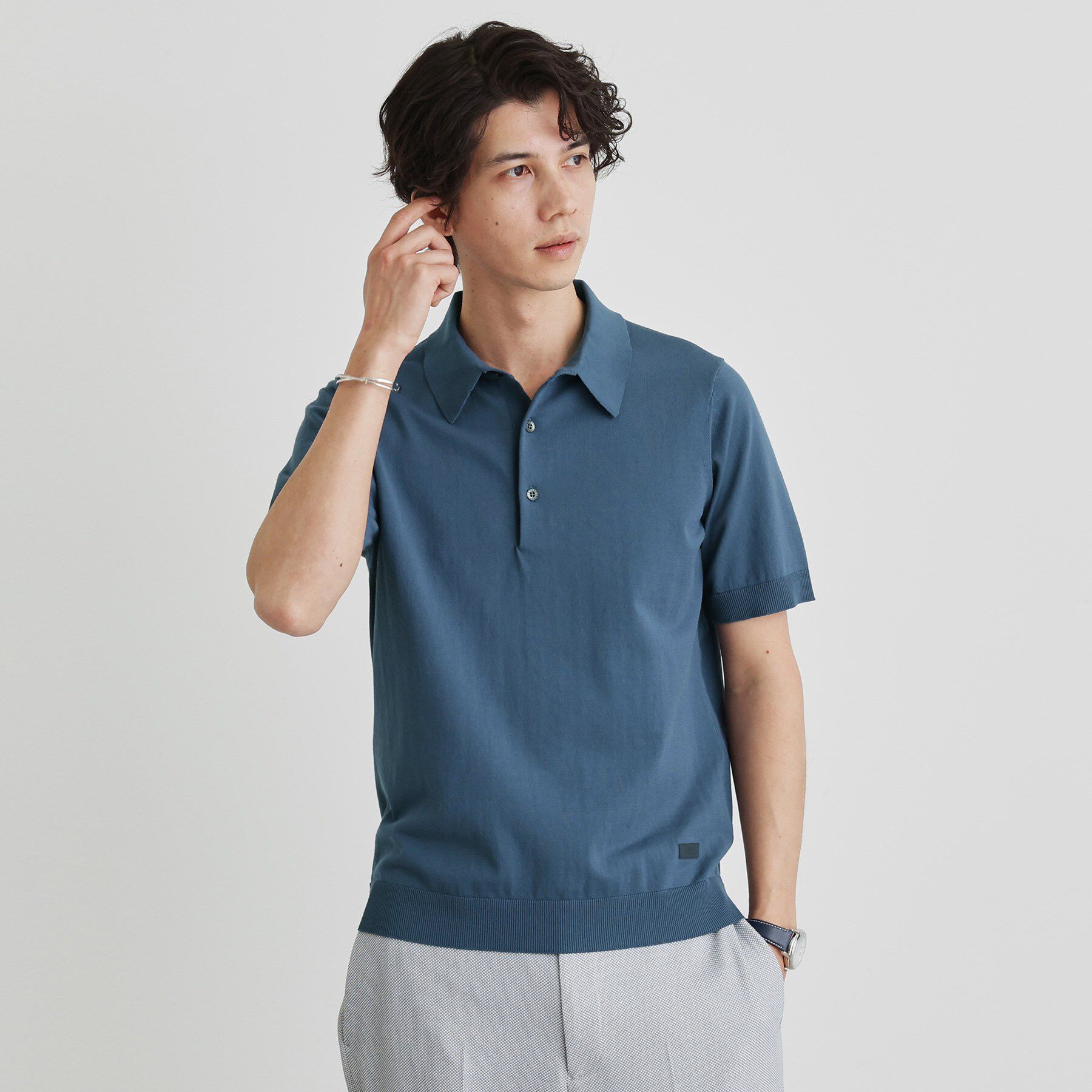 TAKEO KIKUCHI「テーラードニット ポロシャツ」|ポロシャツ|