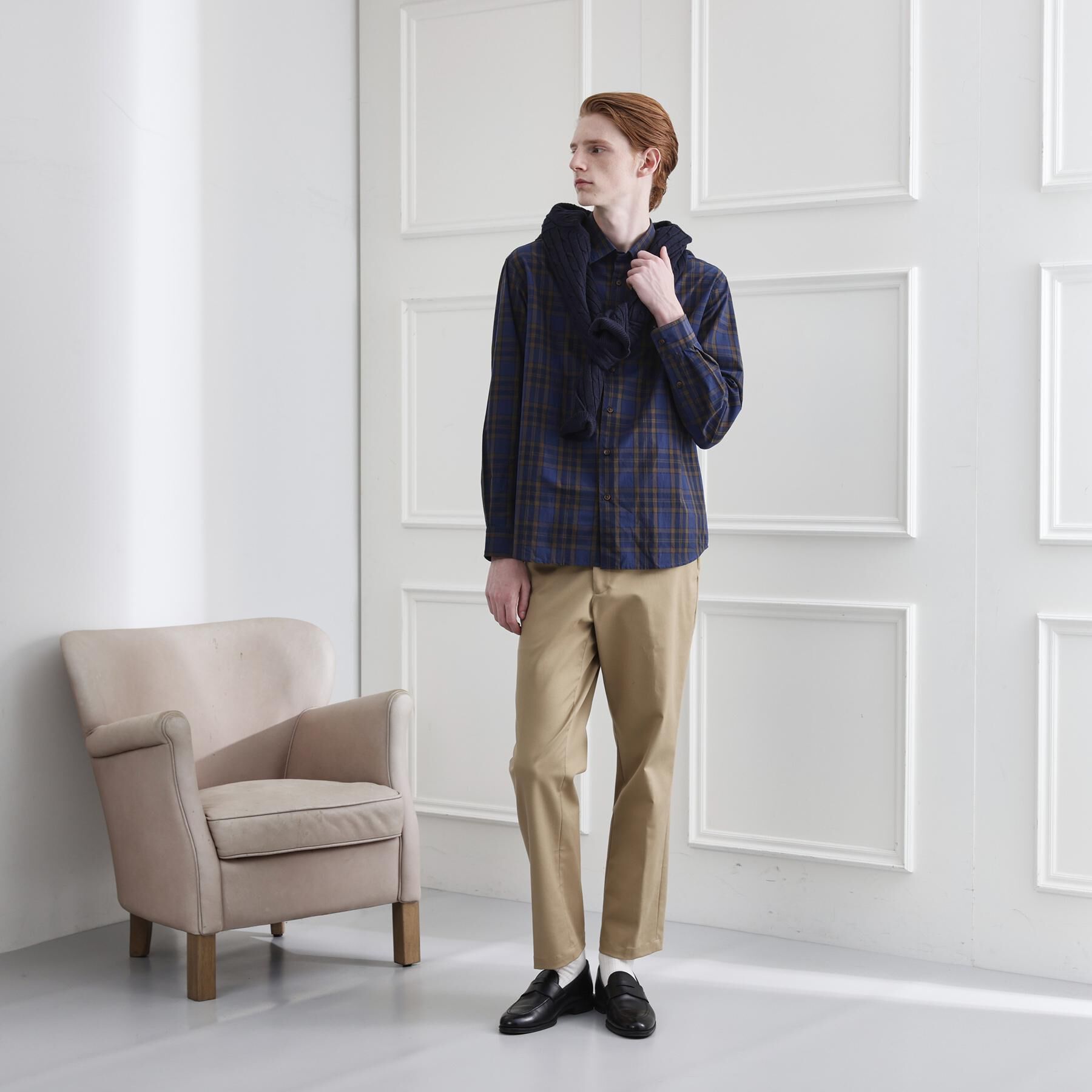 TAKEO KIKUCHI「【LIMITED】ダークチェック長袖シャツ」|シャツ・ブラウス|