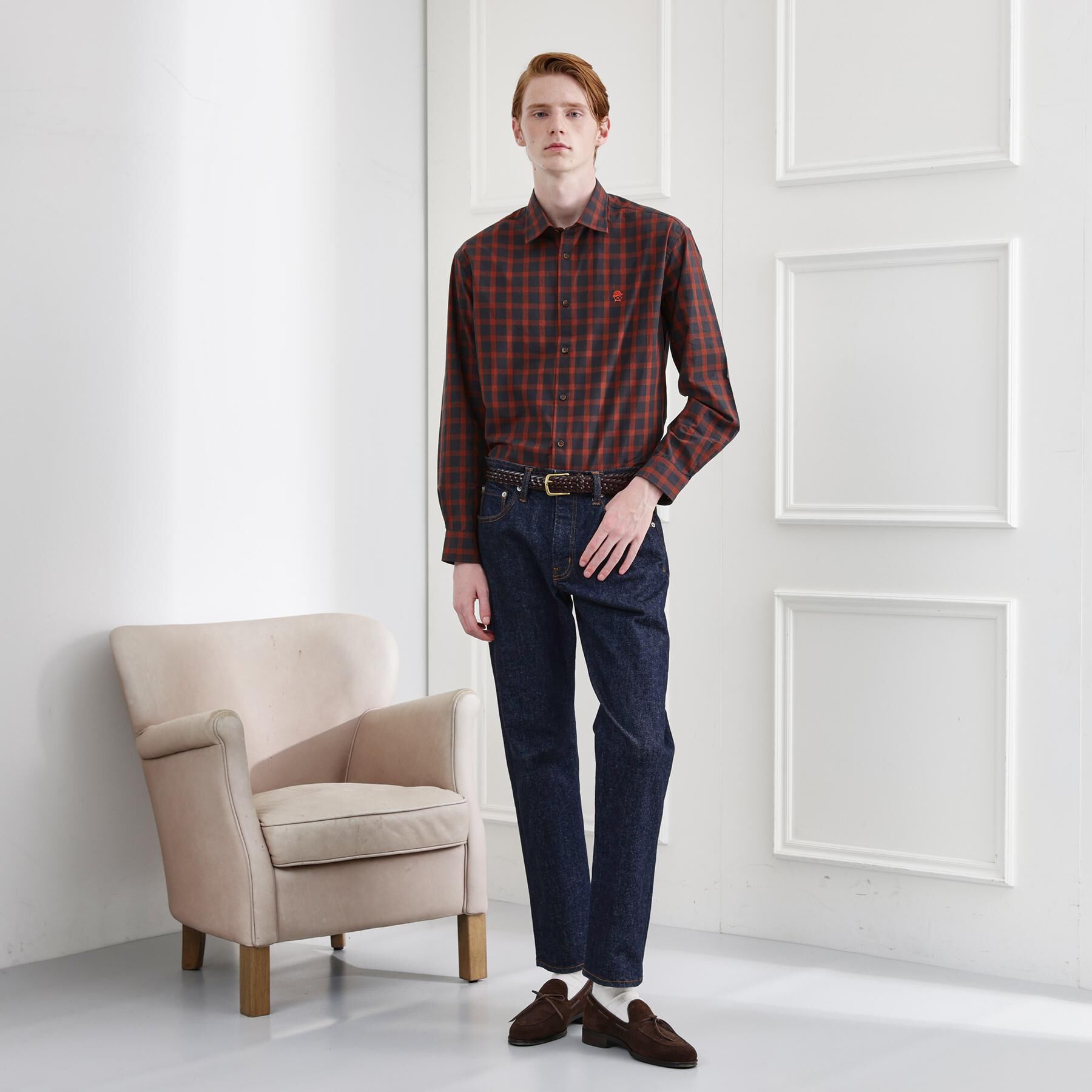 TAKEO KIKUCHI「【LIMITED】ダークチェック長袖シャツ」|シャツ・ブラウス|