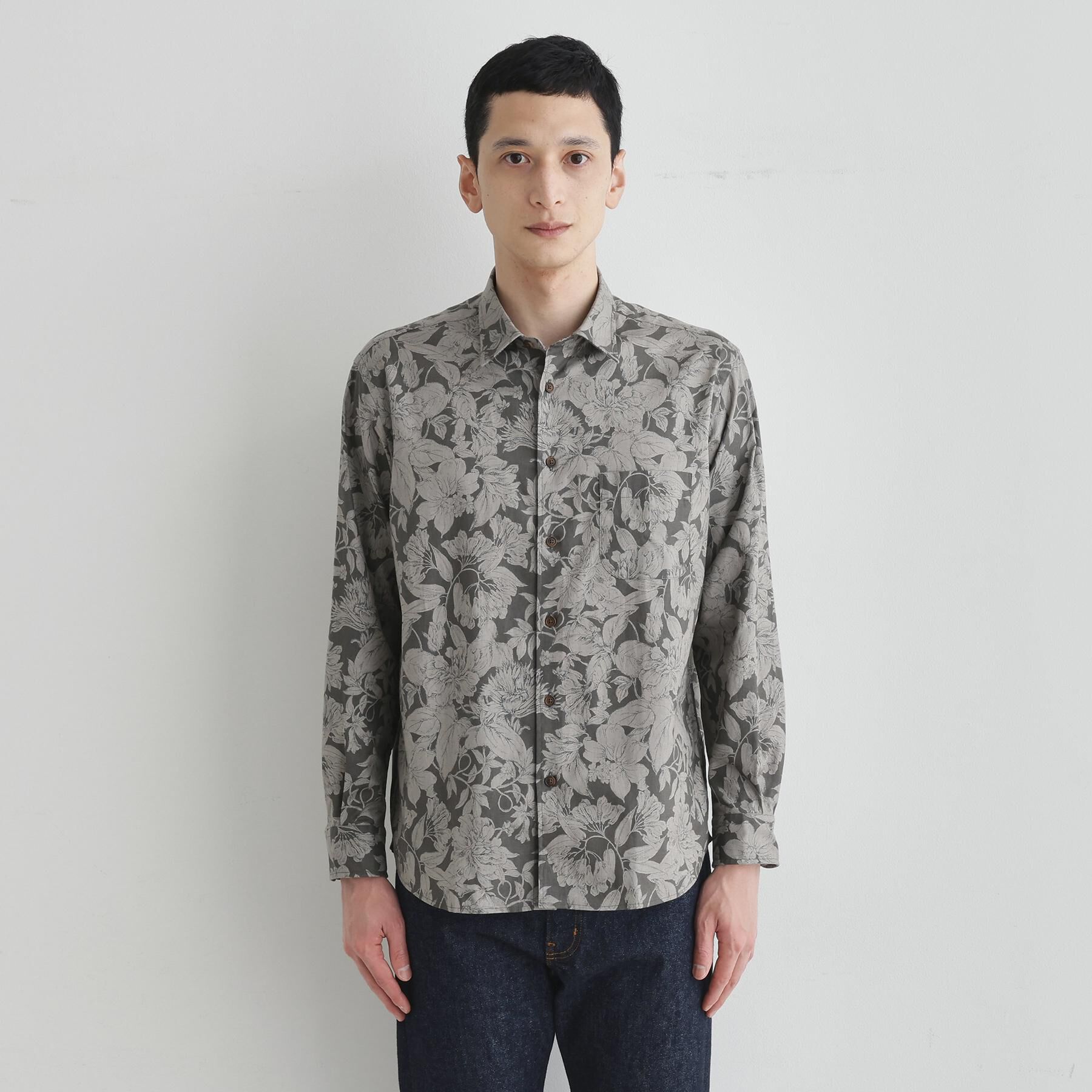 TAKEO KIKUCHI「【LIMITED】フラワープリント長袖シャツ」|シャツ・ブラウス|