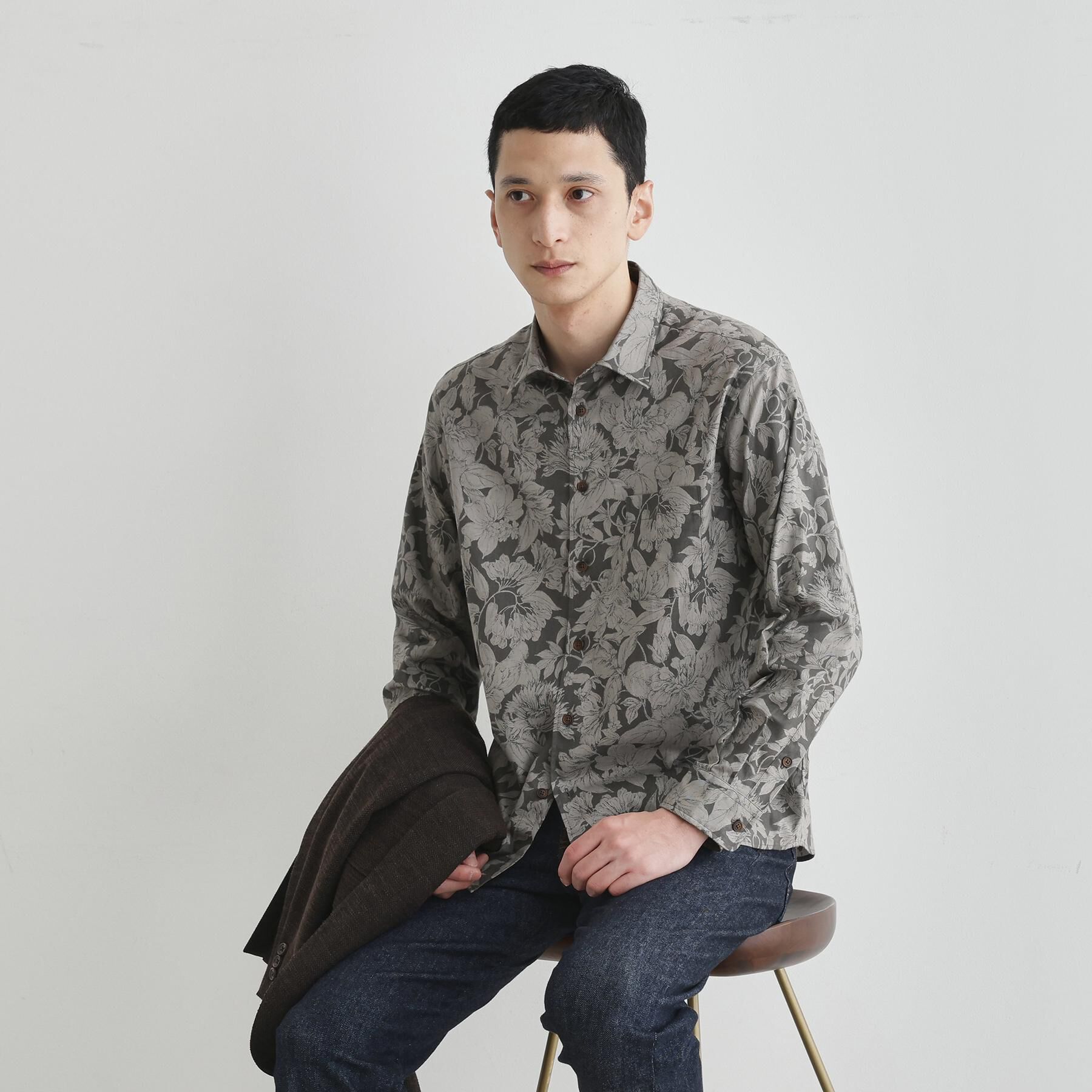 TAKEO KIKUCHI「【LIMITED】フラワープリント長袖シャツ」|シャツ・ブラウス|