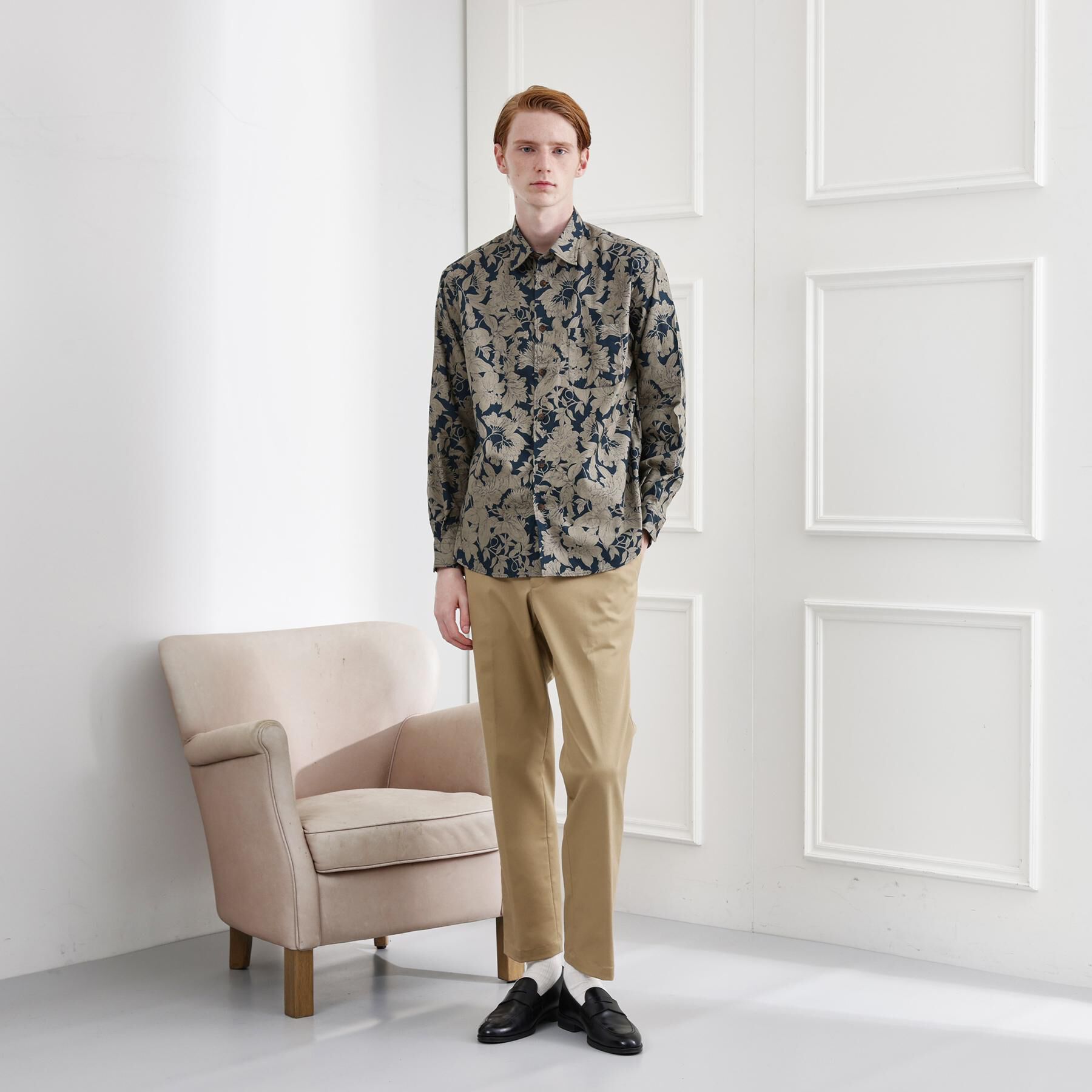 TAKEO KIKUCHI「【LIMITED】フラワープリント長袖シャツ」|シャツ・ブラウス|