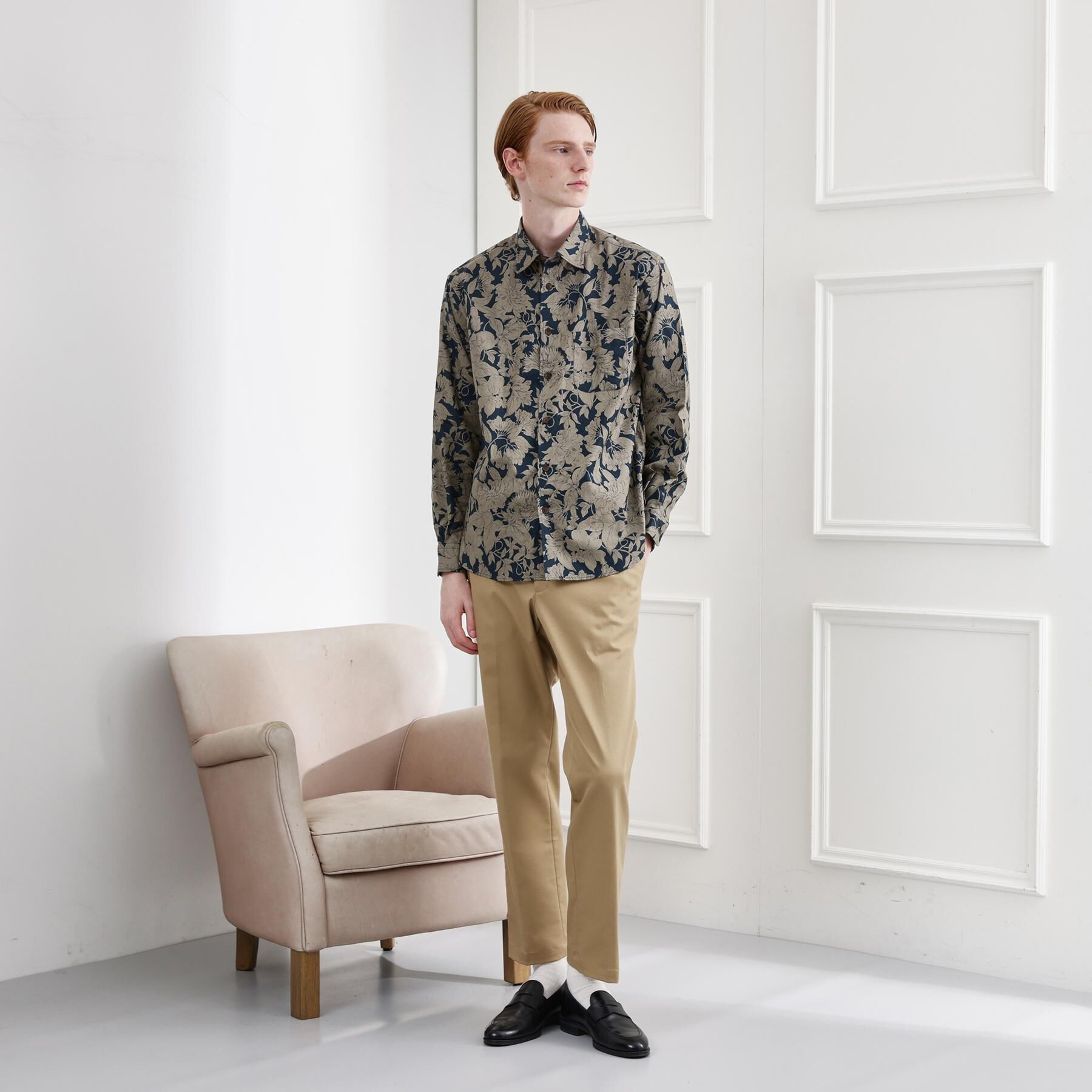 TAKEO KIKUCHI「【LIMITED】フラワープリント長袖シャツ」|シャツ・ブラウス|