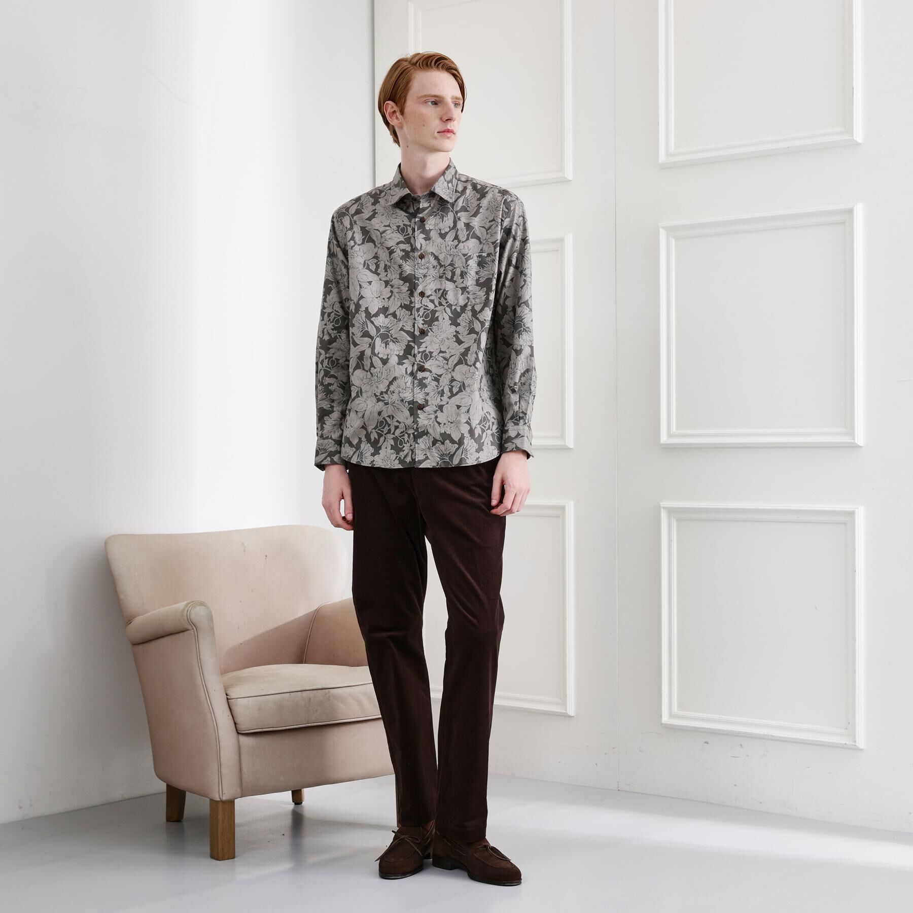 TAKEO KIKUCHI「【LIMITED】フラワープリント長袖シャツ」|シャツ・ブラウス|