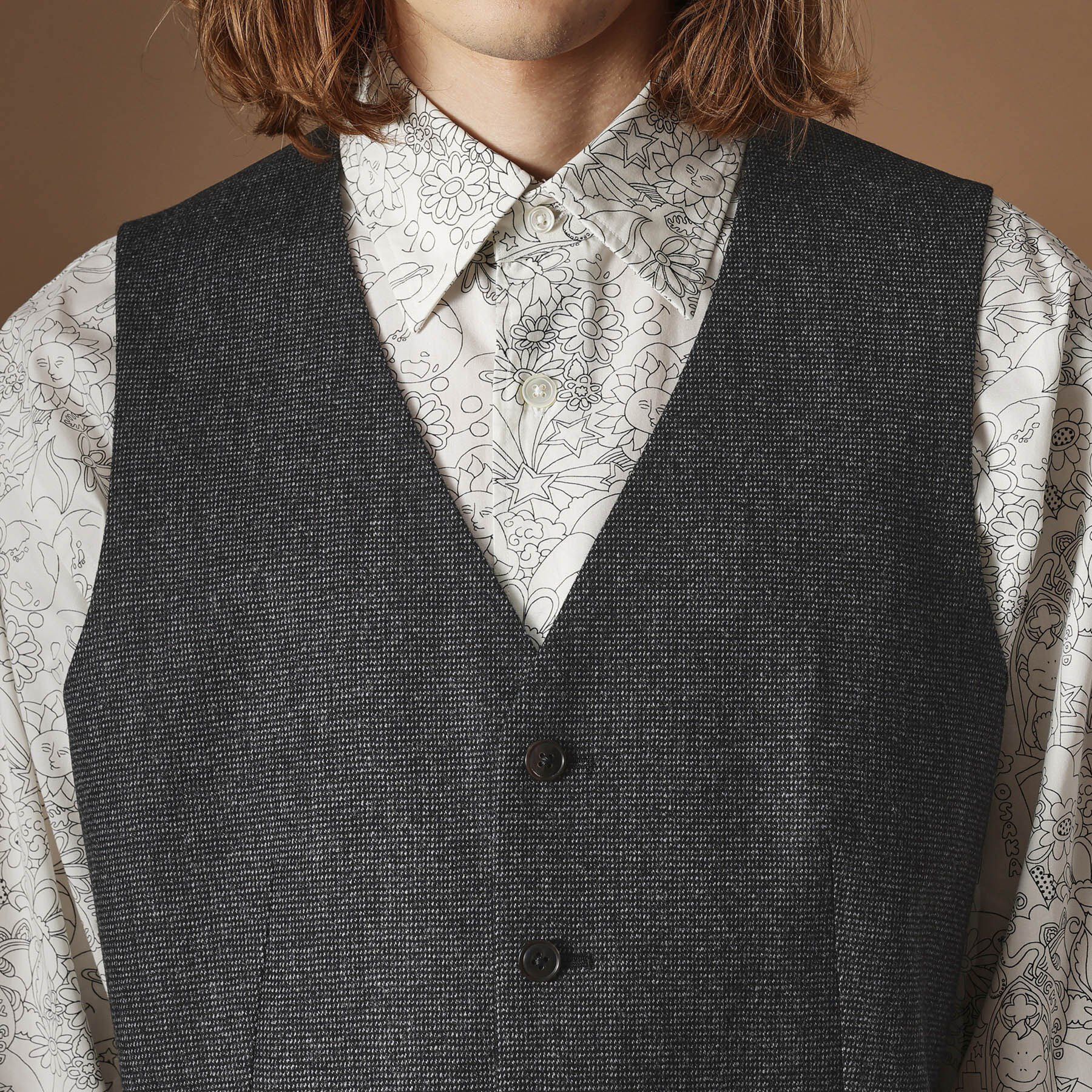 40CARATS&525「【Sサイズ～】ピンチェックミルドヴェスト」|ベスト・ジレ|